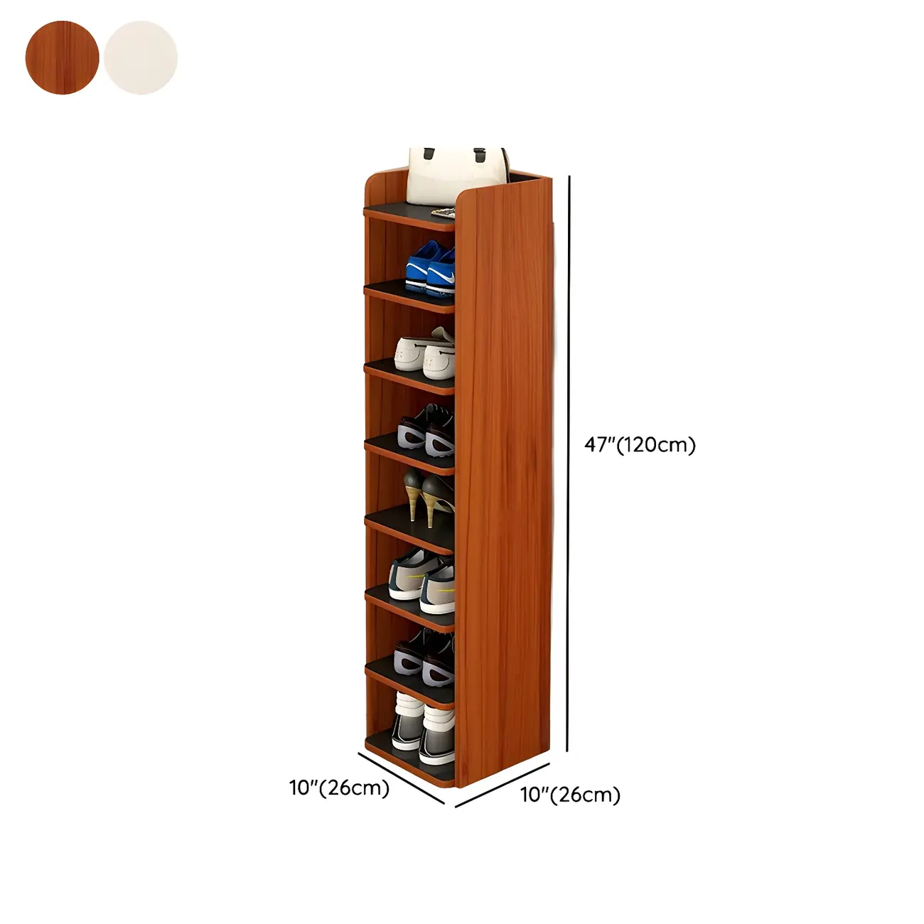 Modern White Wooden Open Shoe Rack for Entryway Image - 21 | homeyfad