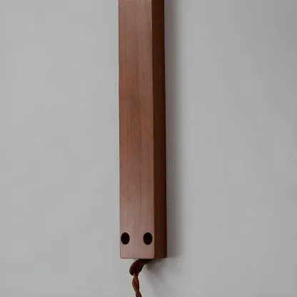 Simple Wood Brass Adjustable Wall Sconce Image - 8