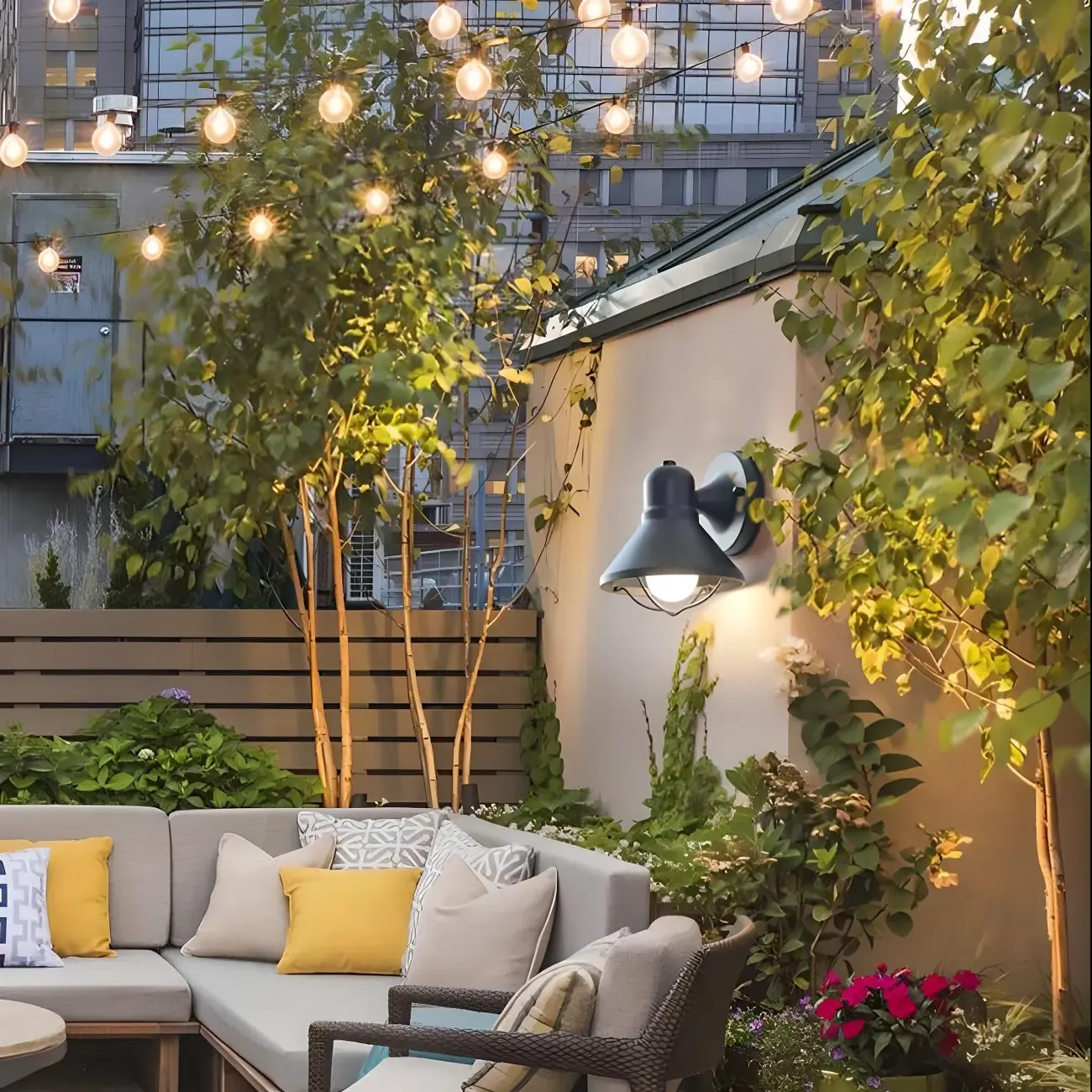 Industrial Metal Black Cone LED Outdoor Wall Light Fixture  Image - 5