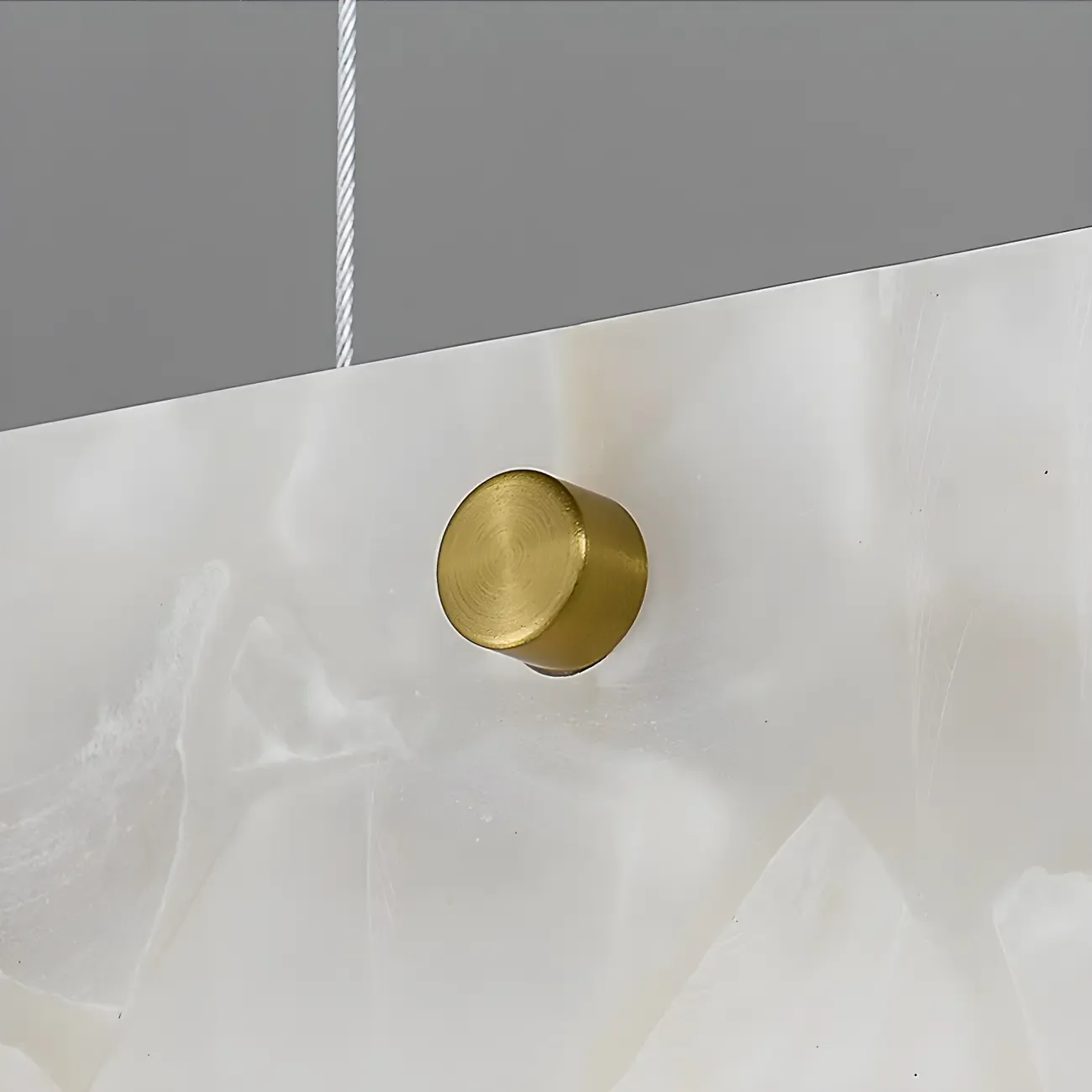 Modern Gold Metal Rectangle Kitchen Island Pendant Light Image - 10