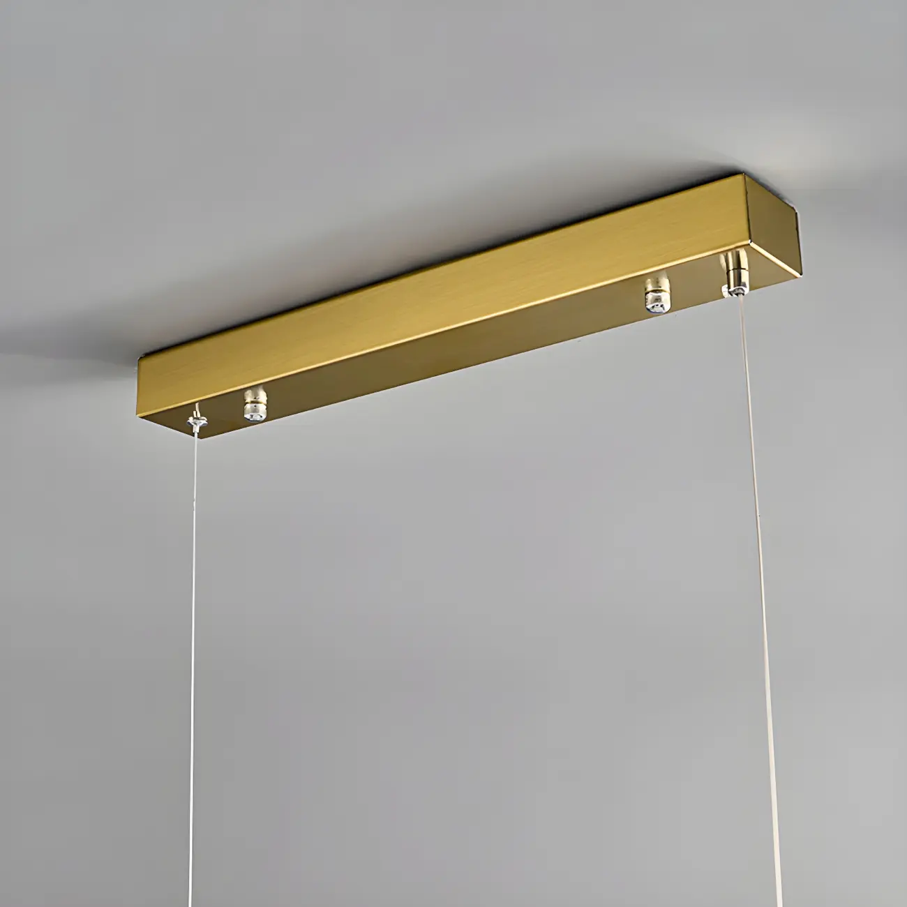 Modern Gold Metal Rectangle Kitchen Island Pendant Light Image - 11 | homeyfad