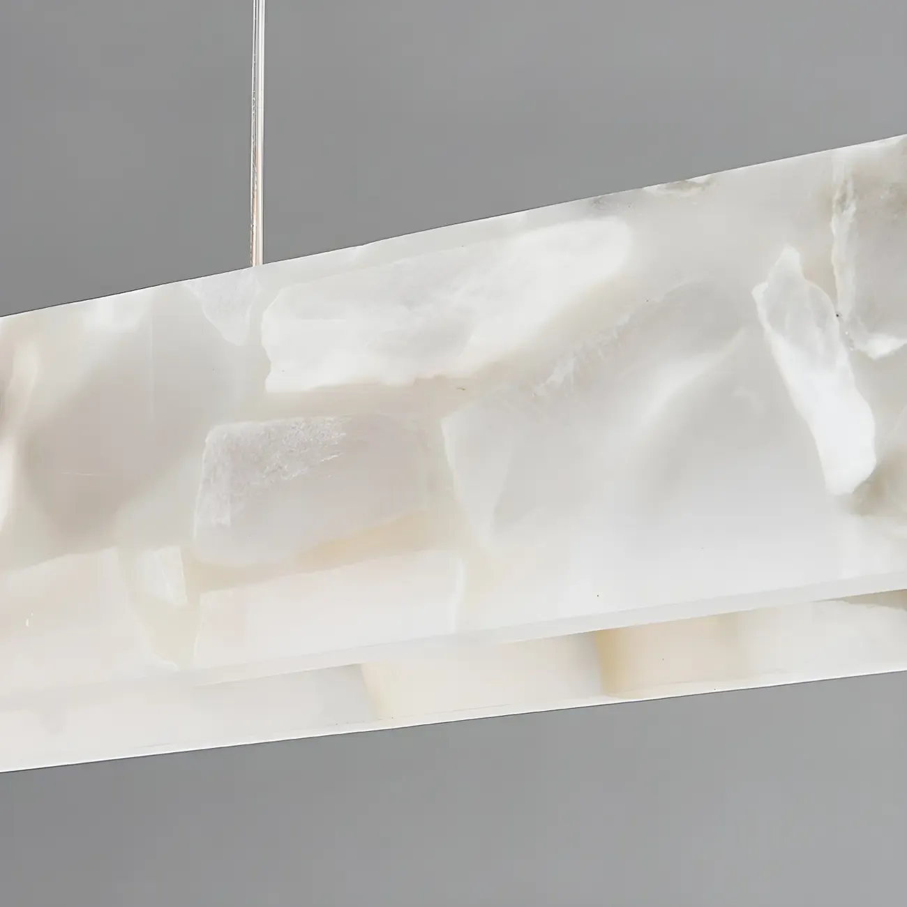 Modern Gold Metal Rectangle Kitchen Island Pendant Light Image - 14