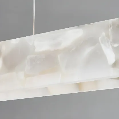 Modern Gold Metal Rectangle Kitchen Island Pendant Light Image - 14