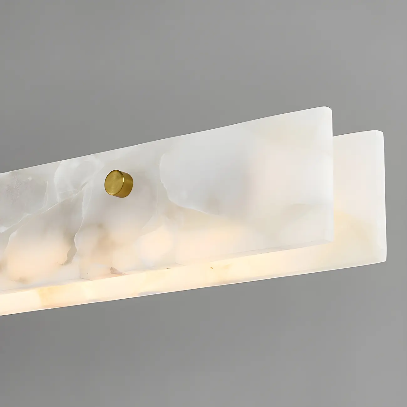 Modern Gold Metal Marble Linear Dining Area Pendant Image - 11 | homeyfad