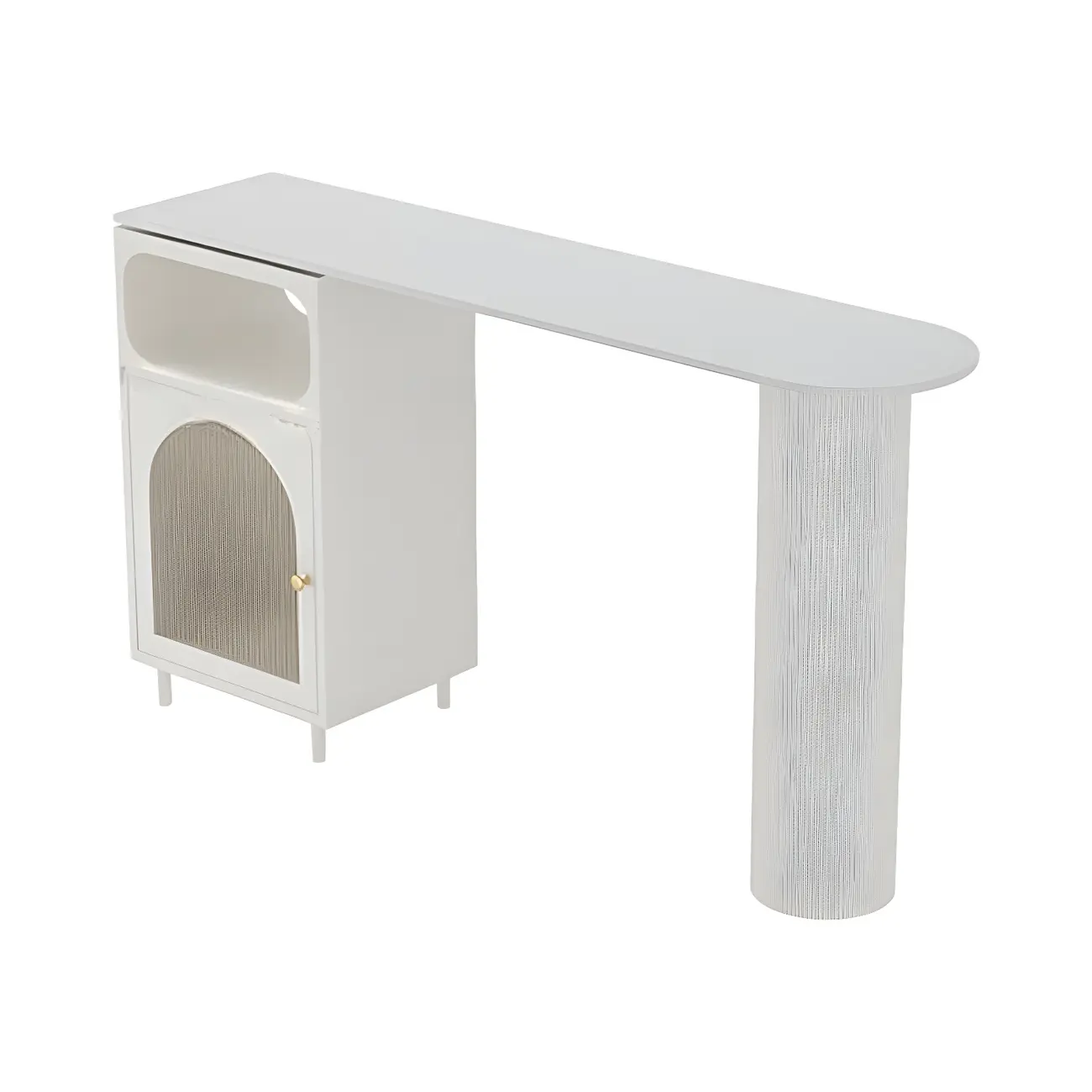 Modern Grey Stone Iron Storage Free Shape Bar Tables Image - 3 | homeyfad