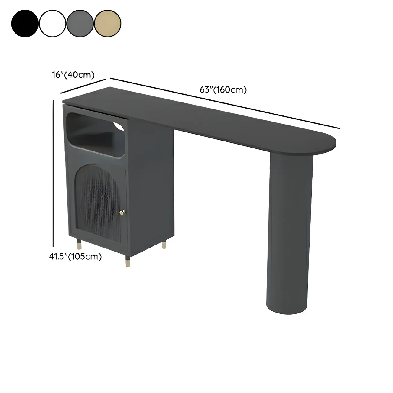 Modern Grey Stone Iron Storage Free Shape Bar Tables Image - 16 | homeyfad
