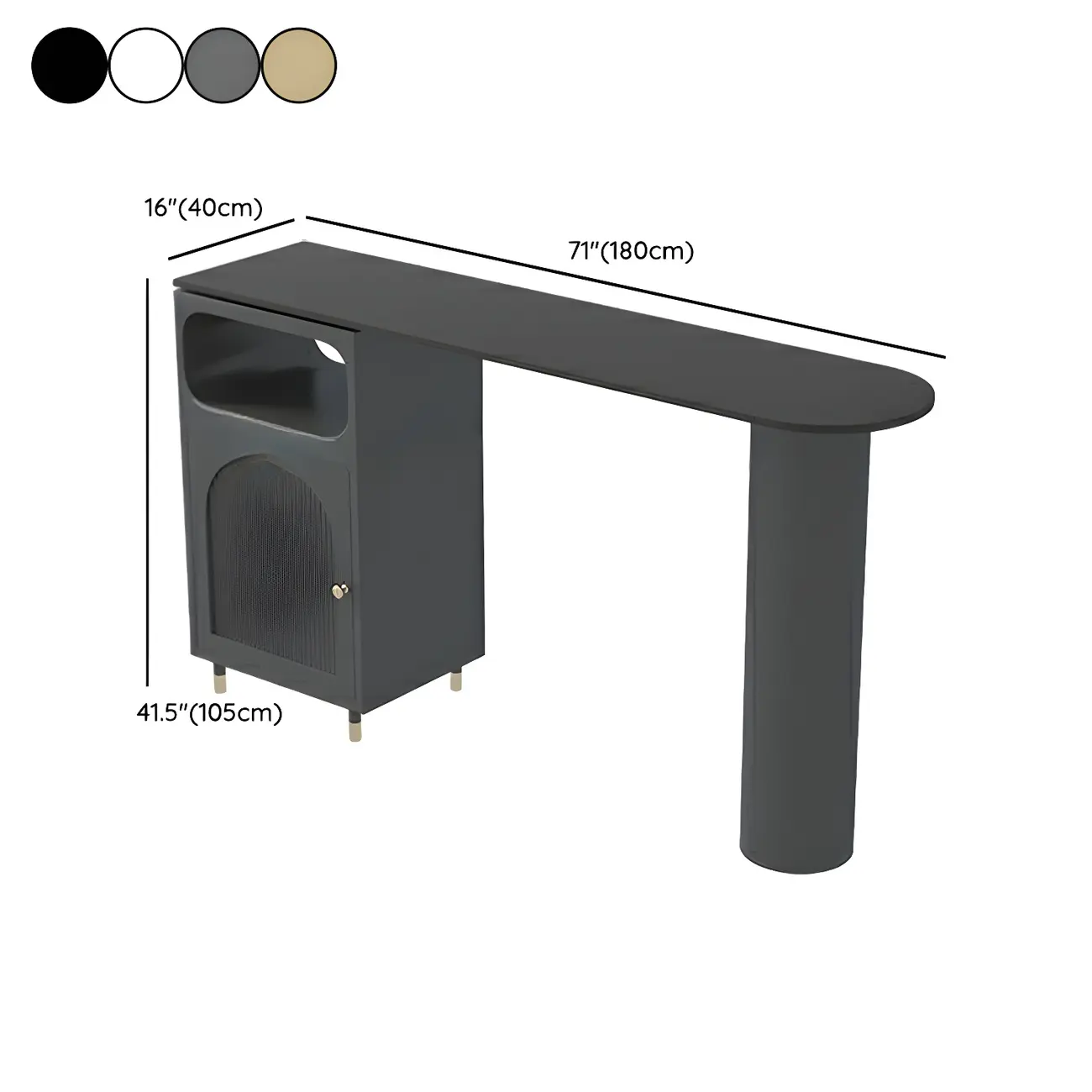 Modern Grey Stone Iron Storage Free Shape Bar Tables Image - 17 | homeyfad