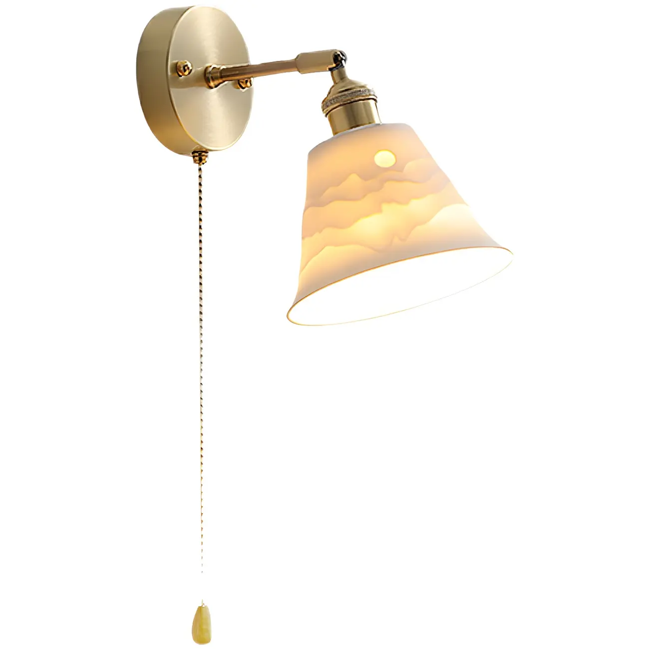 Modern Brass Down Swing Arm Wall Light for Bedroom Decor | homeyfad
