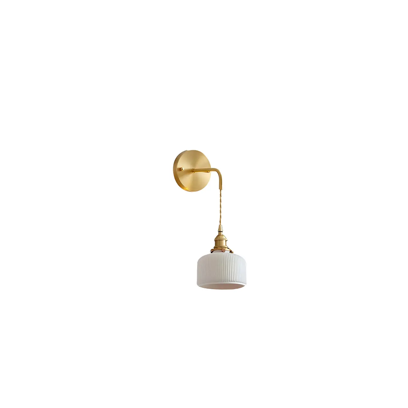 Modern Brass Down Swing Arm Wall Light for Bedroom Decor | homeyfad
