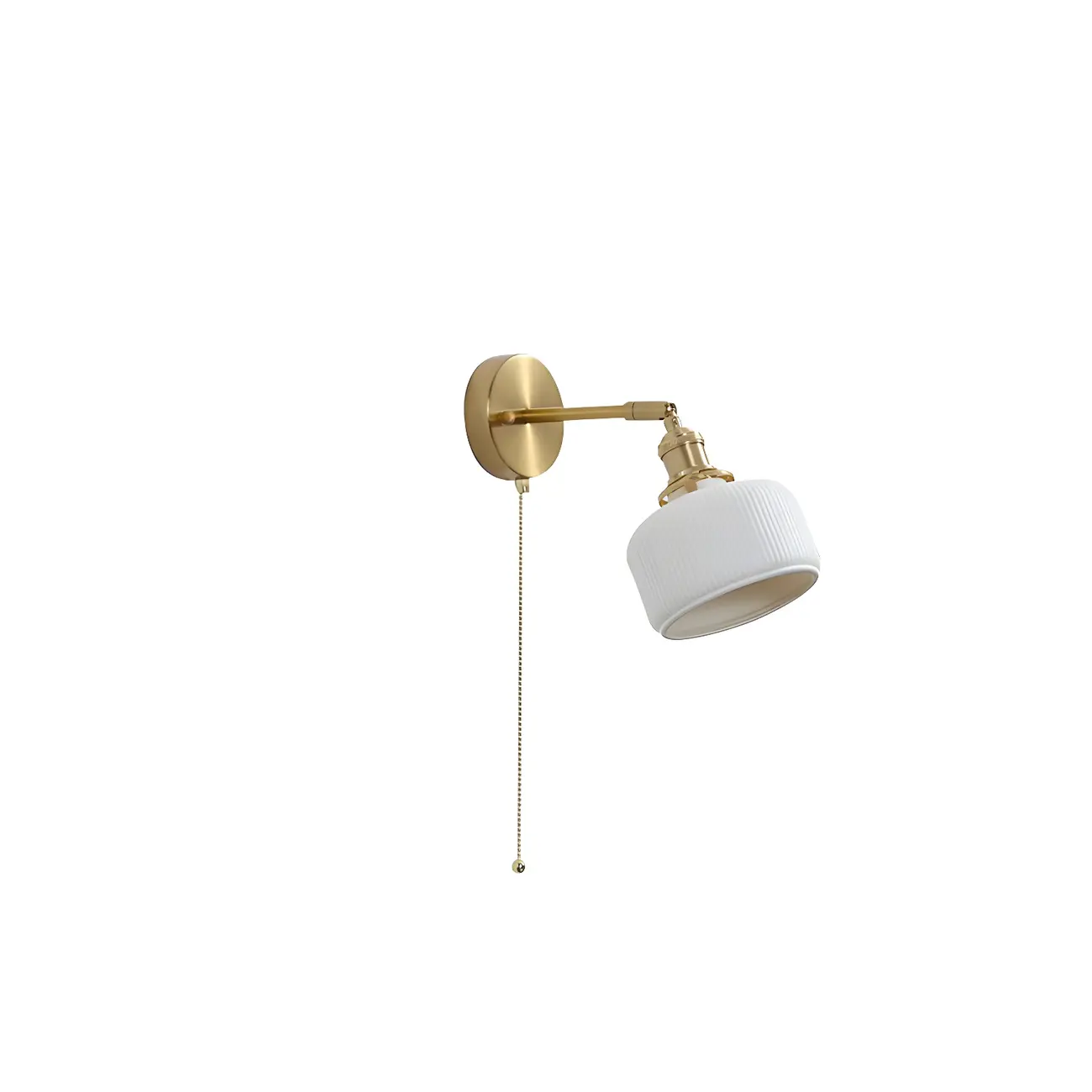 Modern Brass Down Swing Arm Wall Light for Bedroom Decor | homeyfad