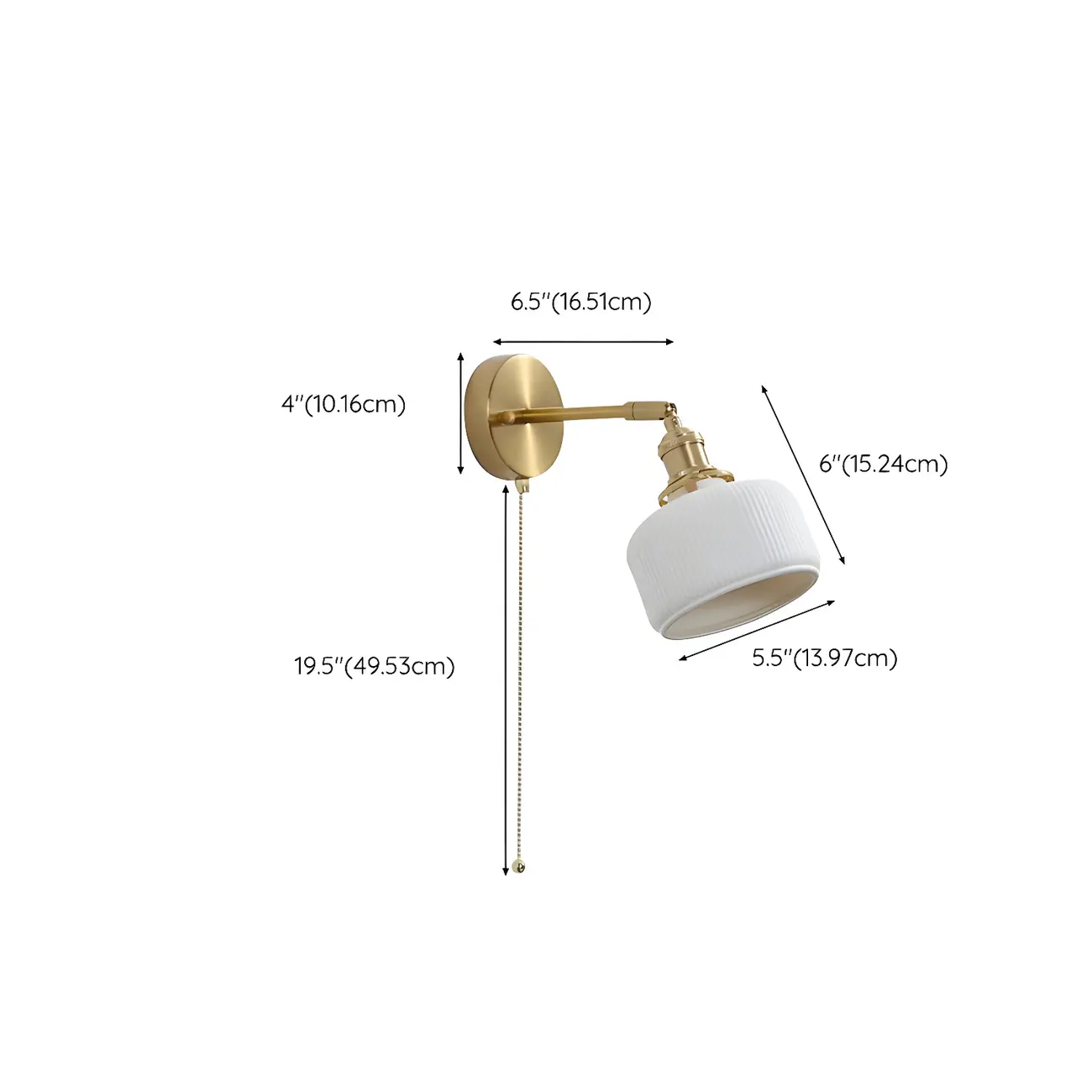 Modern Brass Down Swing Arm Wall Light for Bedroom Decor | homeyfad