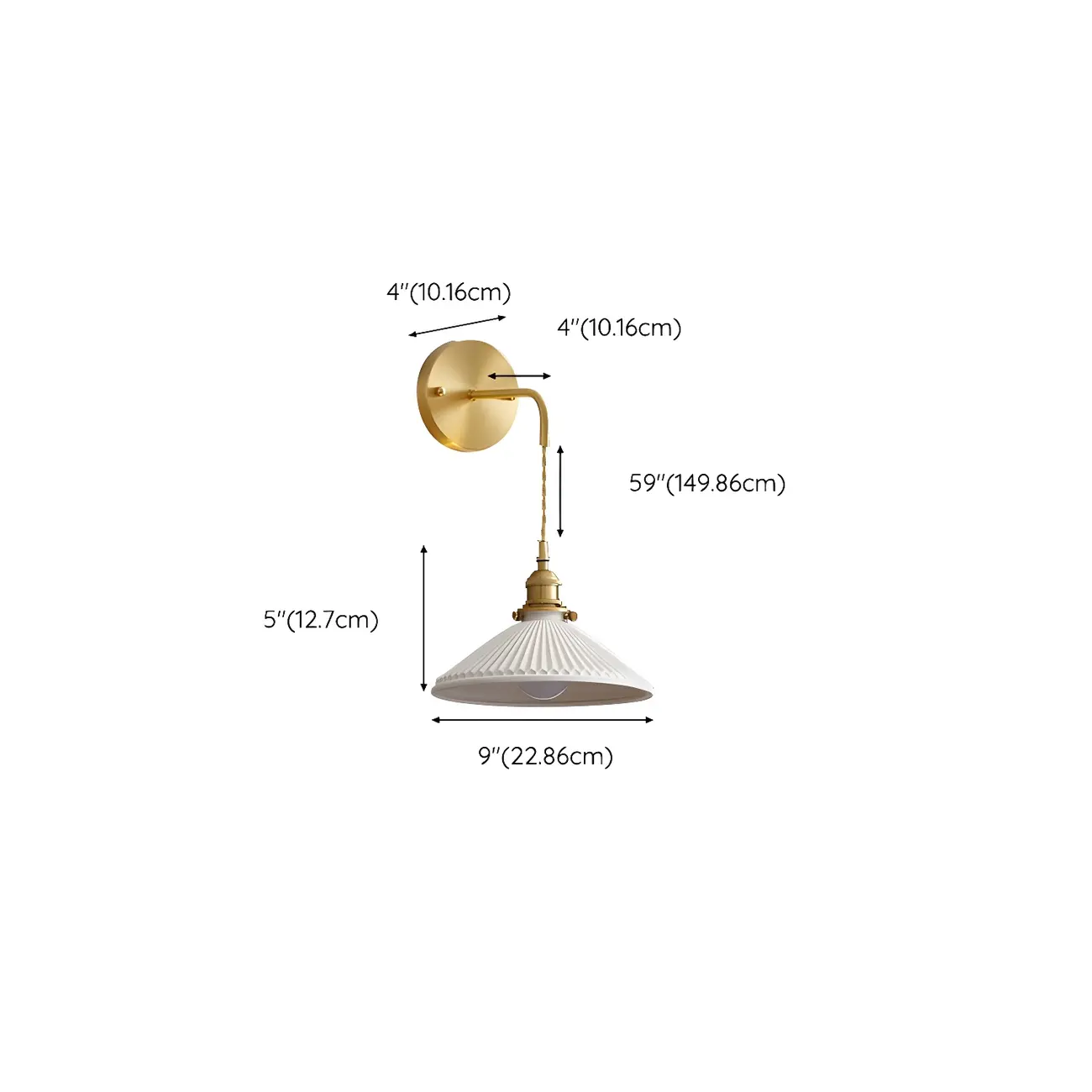 Modern Brass Down Swing Arm Wall Light for Bedroom Decor | homeyfad