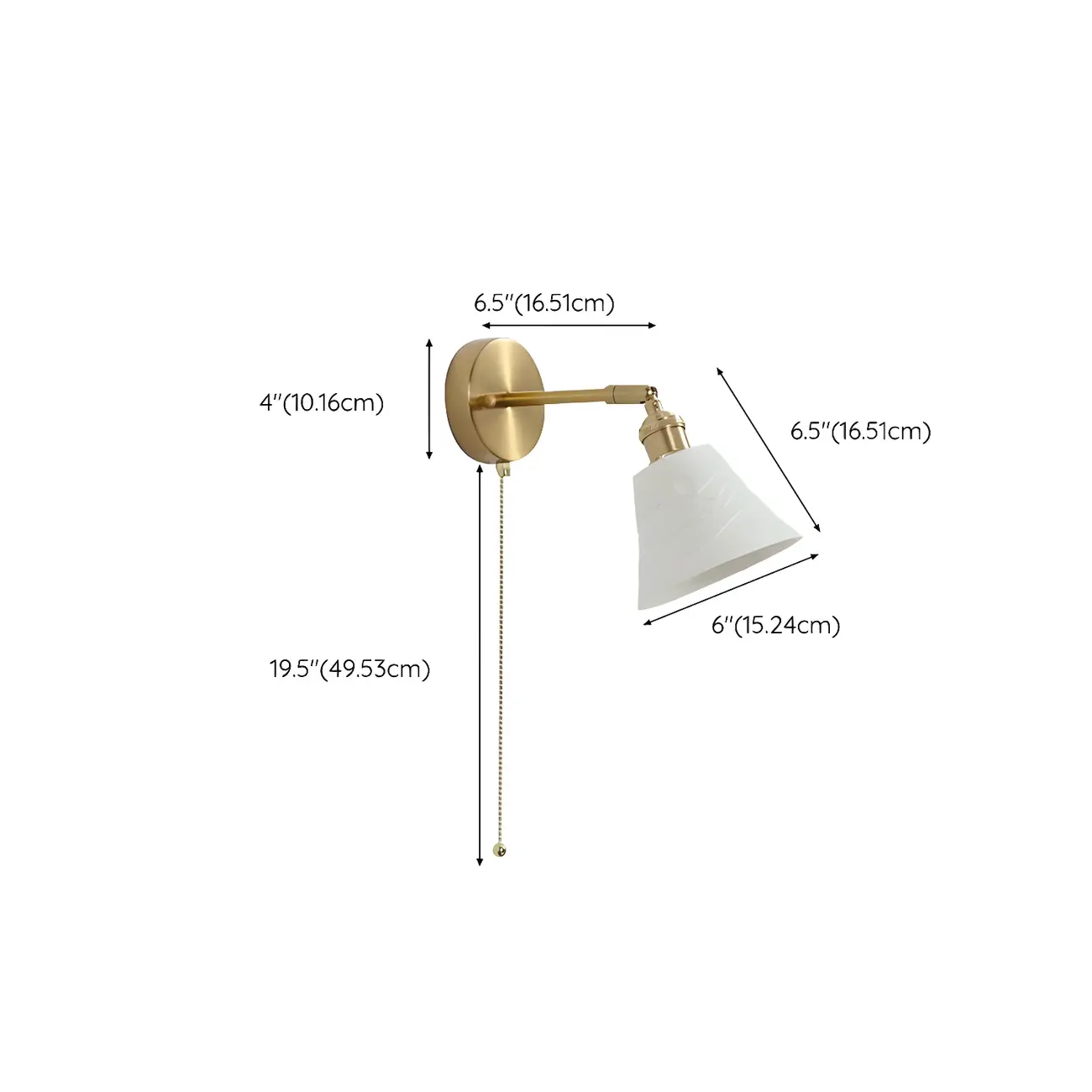 Modern Brass Down Swing Arm Wall Light for Bedroom Decor | homeyfad