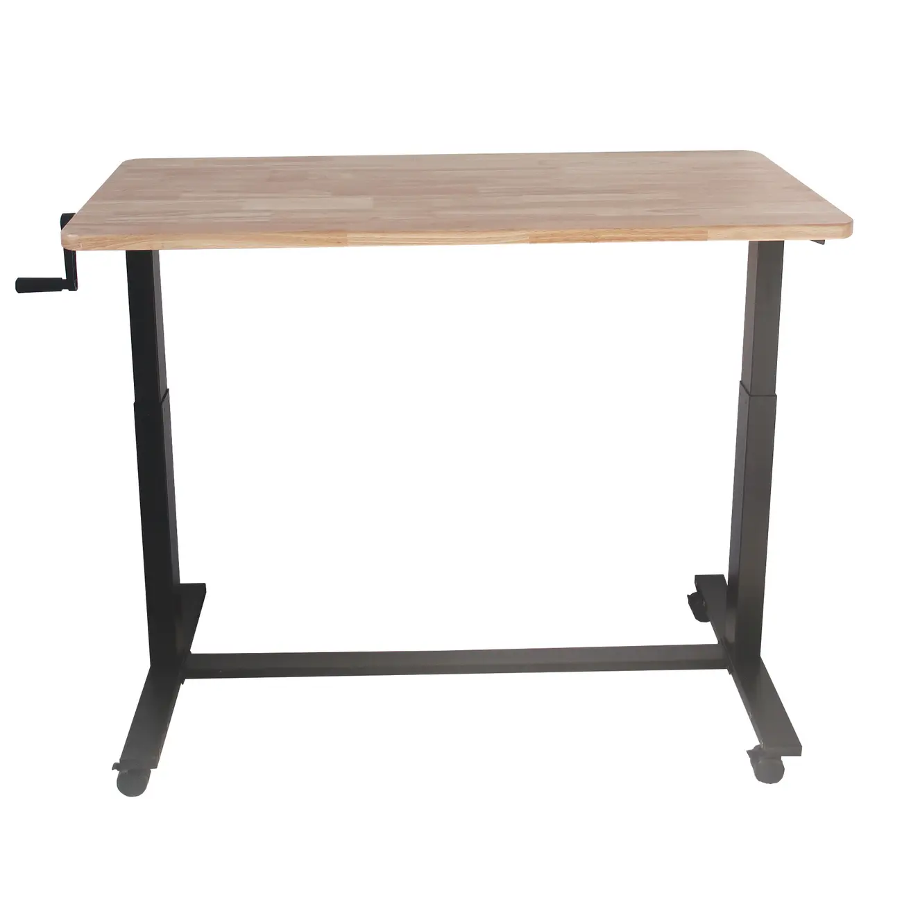 Durable Wooden Adjustable Standing Desk with Casters for Office Image - 4 | homeyfad