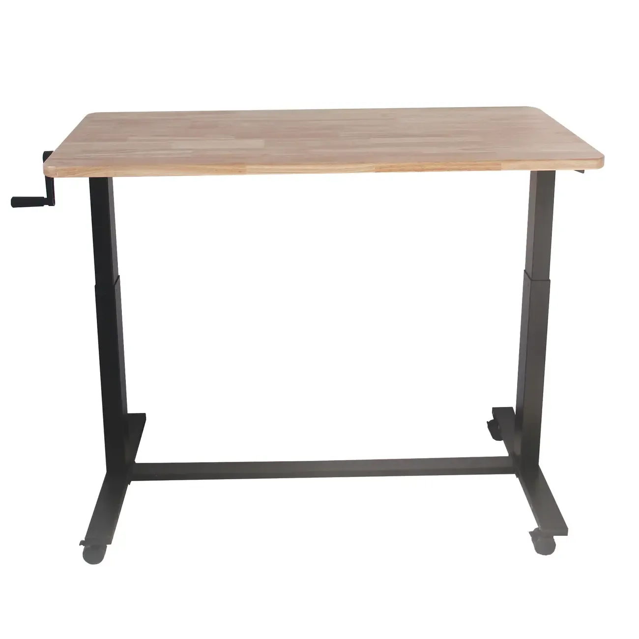 Durable Wooden Adjustable Standing Desk with Casters for Office Image - 4