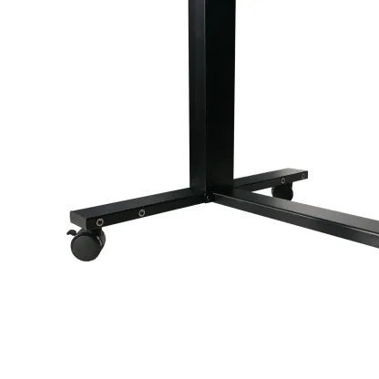 Durable Wooden Adjustable Standing Desk with Casters for Office Image - 5