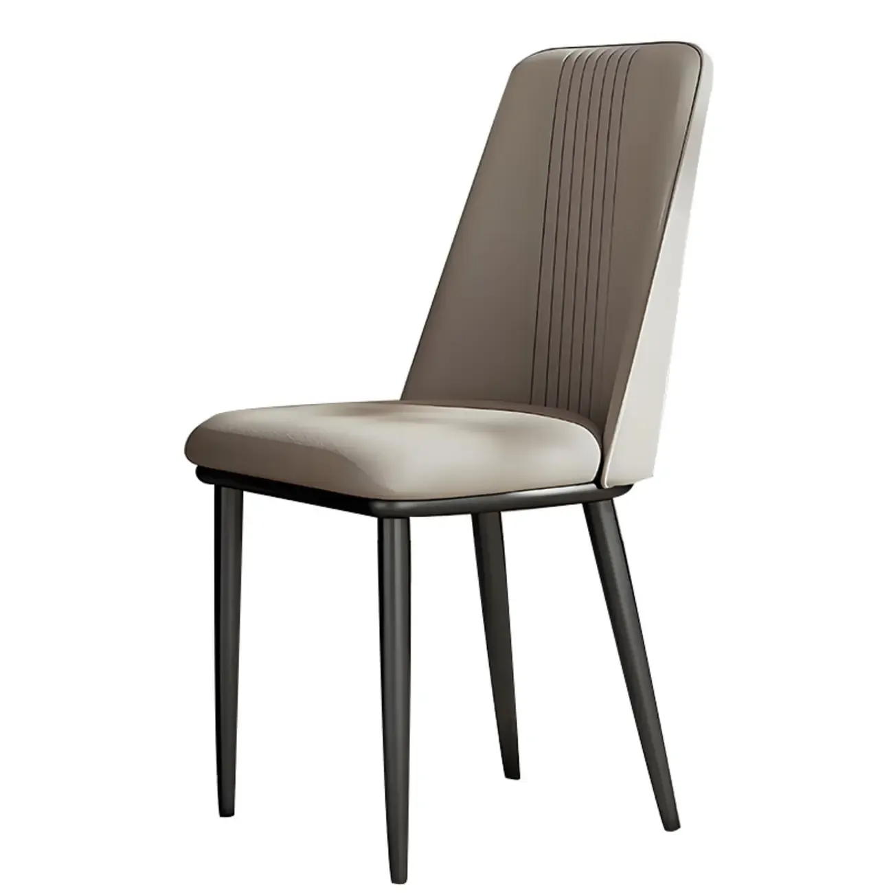 Modern Faux Leather Metal Frame Dining Chair Set of 2 Image - 12