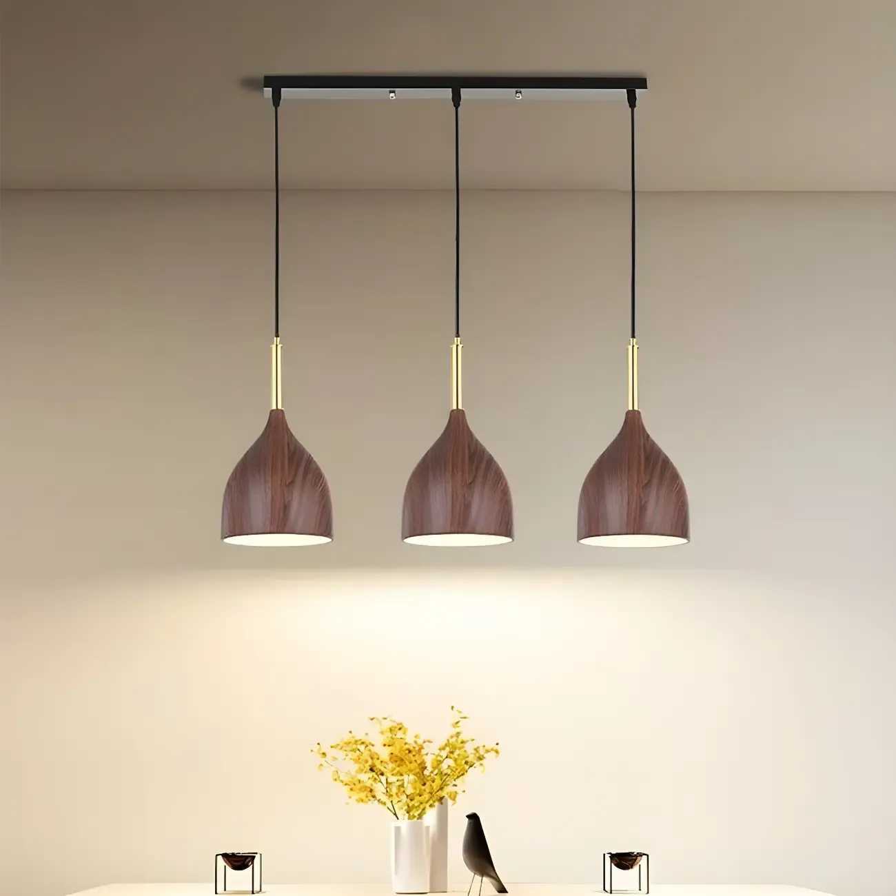 3-Light Modern Adjustable Length Island Pendant Light for Kitchen Image - 7