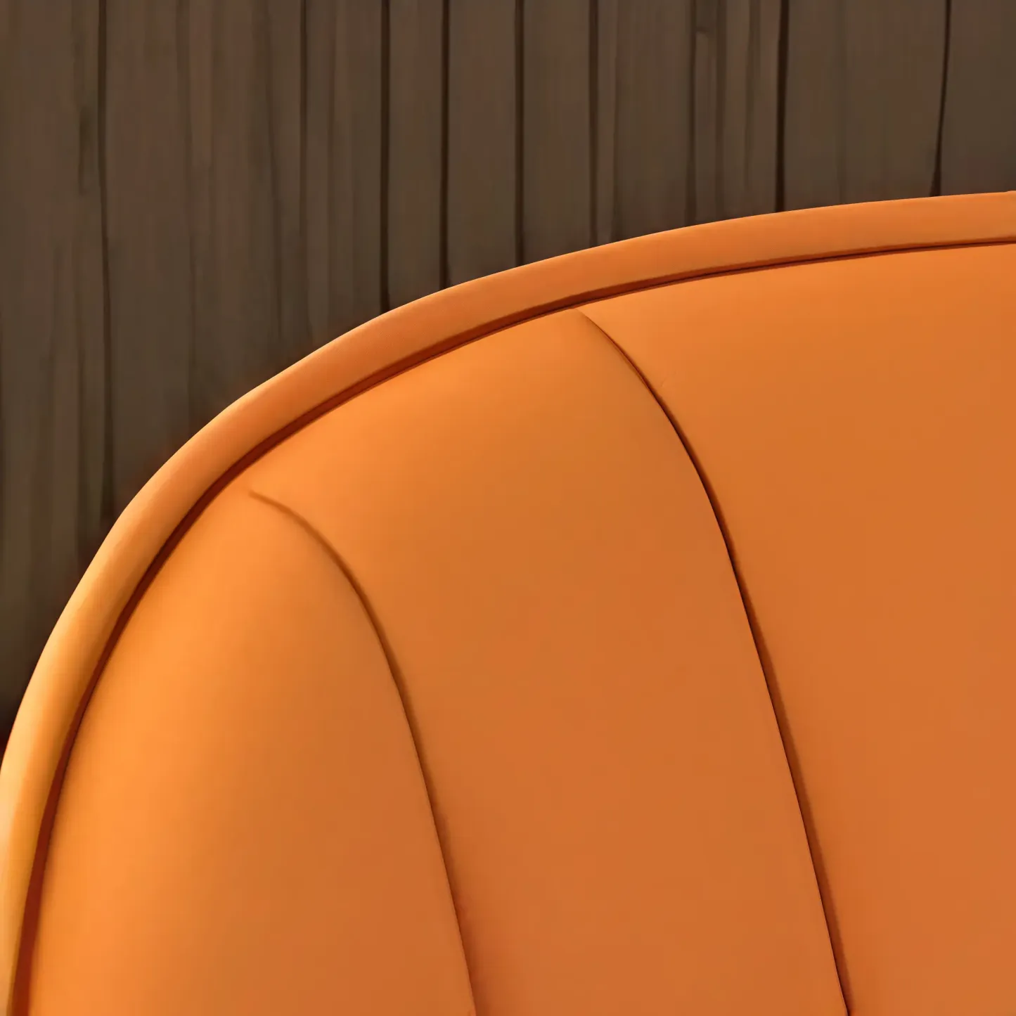 Art Deco Leather Bucket Cushioned Bar Stool Image - 13