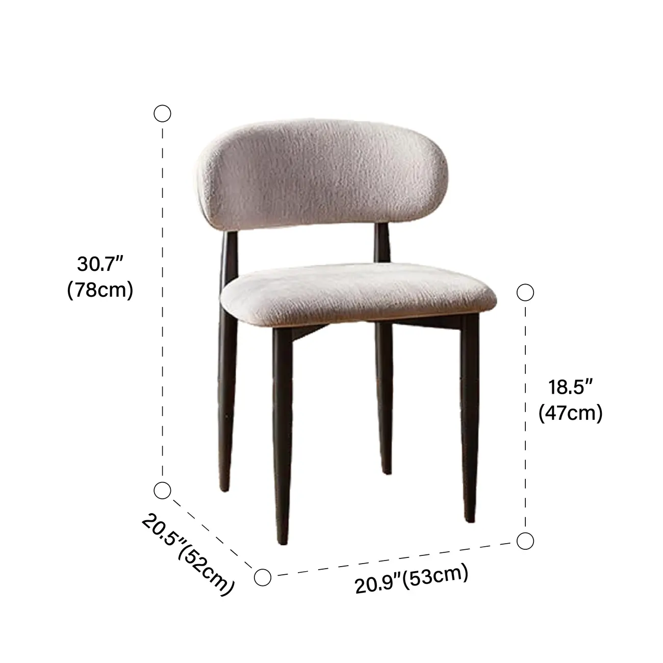 Vintage Chenille Low Back Armless Dining Chair Set of 2 #size | homeyfad