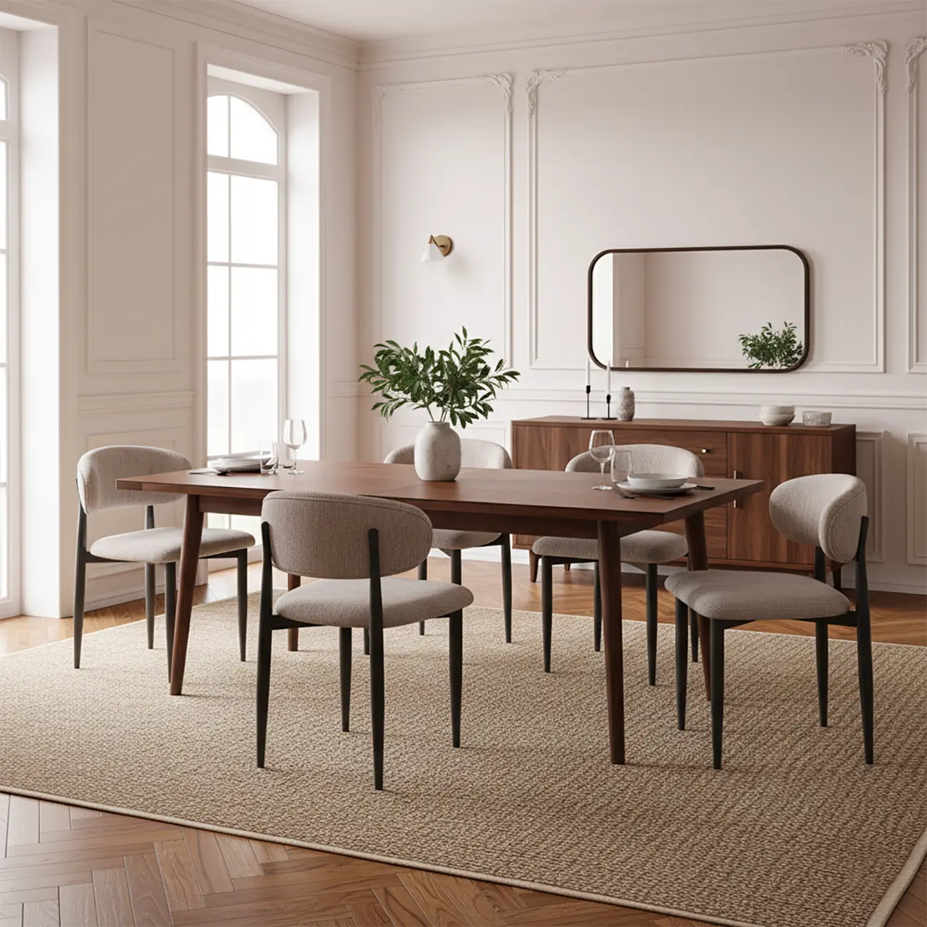 Vintage Chenille Low Back Armless Dining Chair Set of 2 Image - 2 | homeyfad