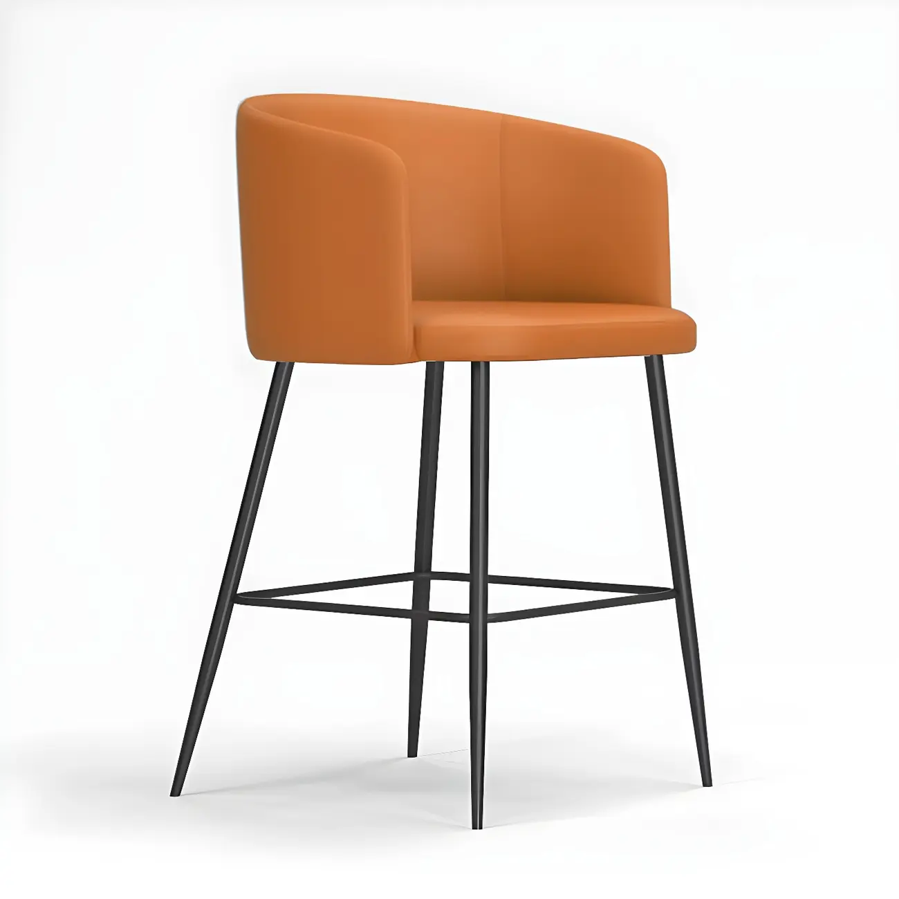 Bucket Faux Leather Wingback Counter Height Bar Stools Image - 10 | homeyfad