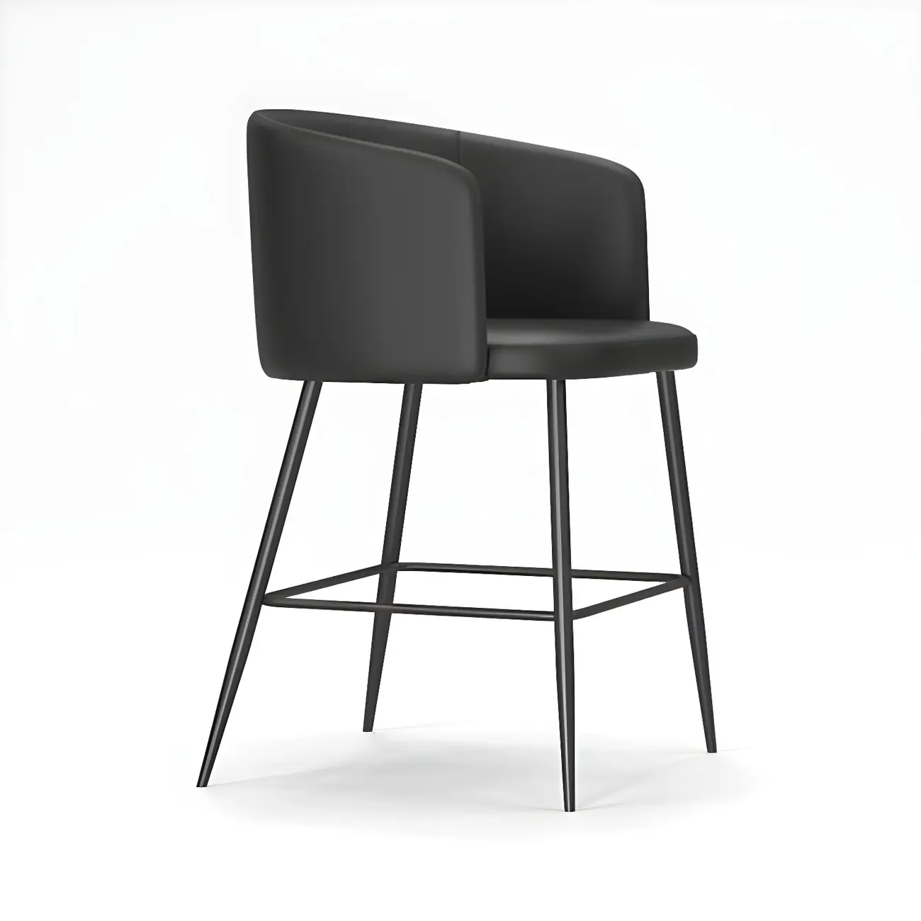 Bucket Faux Leather Wingback Counter Height Bar Stools Image - 13 | homeyfad