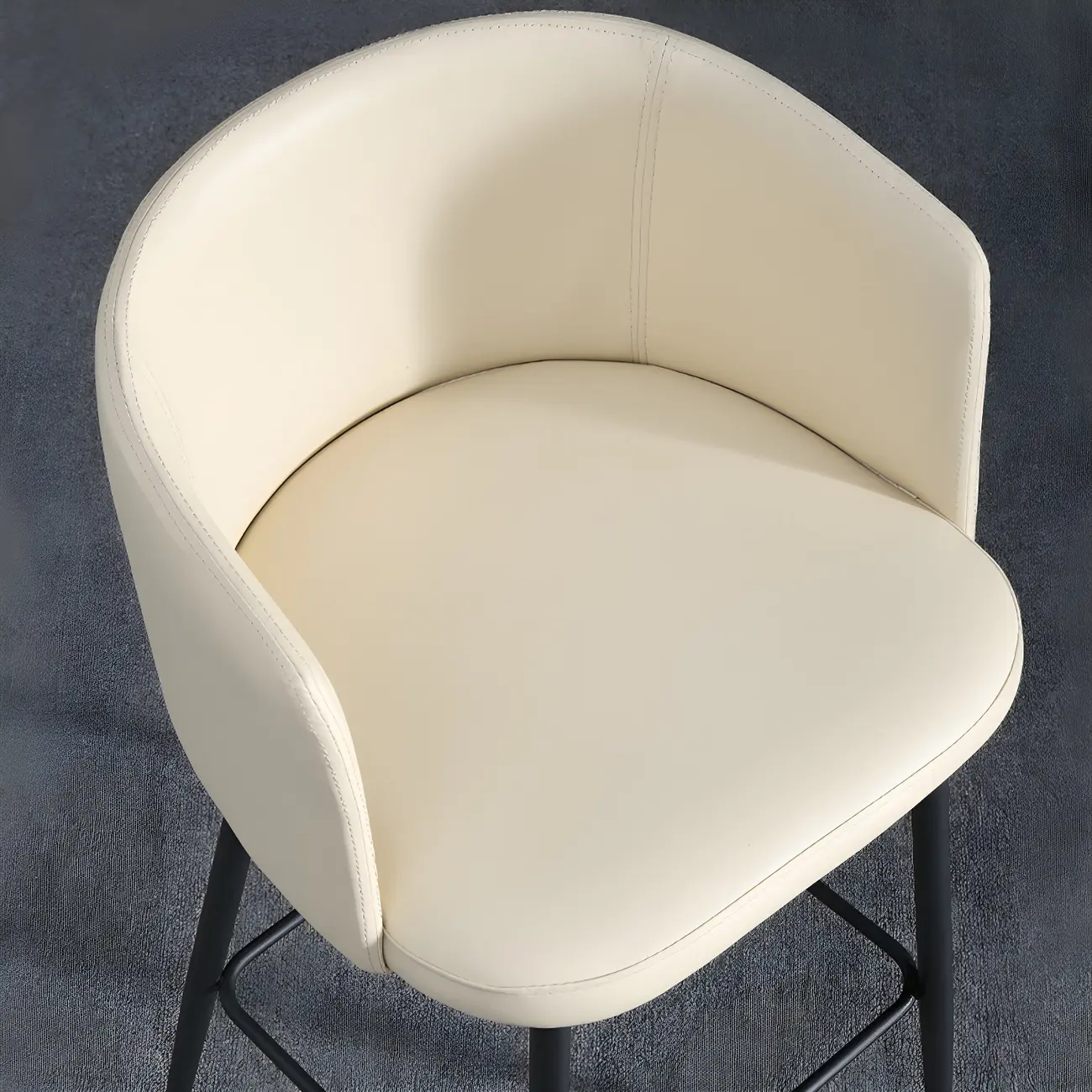 Bucket Faux Leather Wingback Counter Height Bar Stools Image - 5 | homeyfad