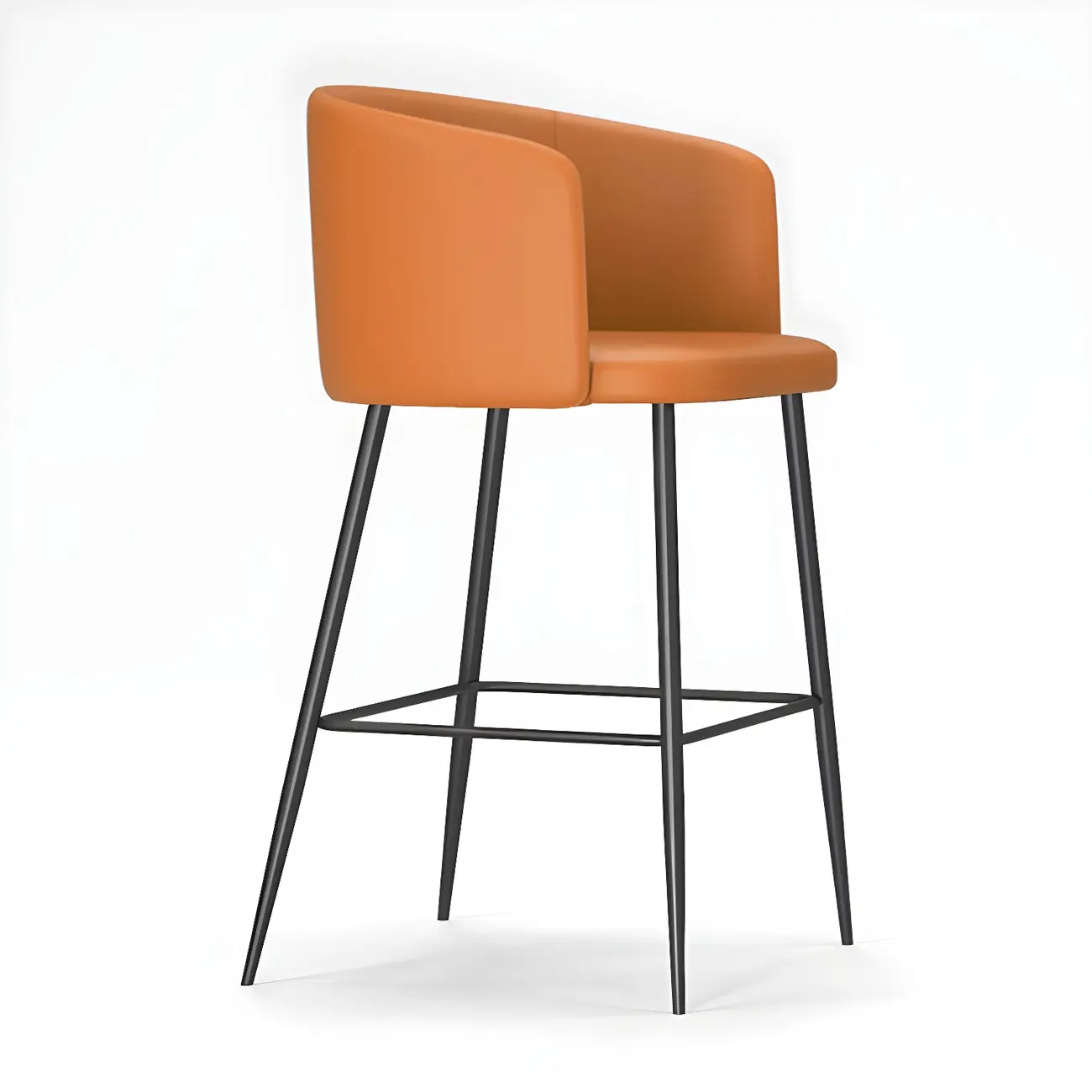 Bucket Faux Leather Wingback Counter Height Bar Stools Image - 16 | homeyfad