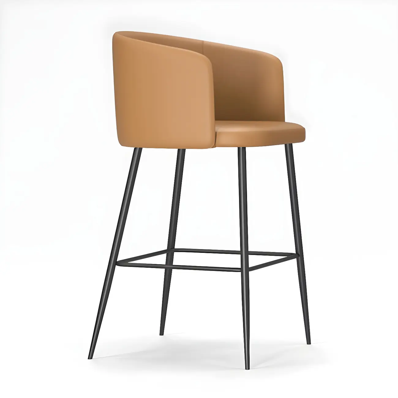 Bucket Faux Leather Wingback Counter Height Bar Stools Image - 17 | homeyfad