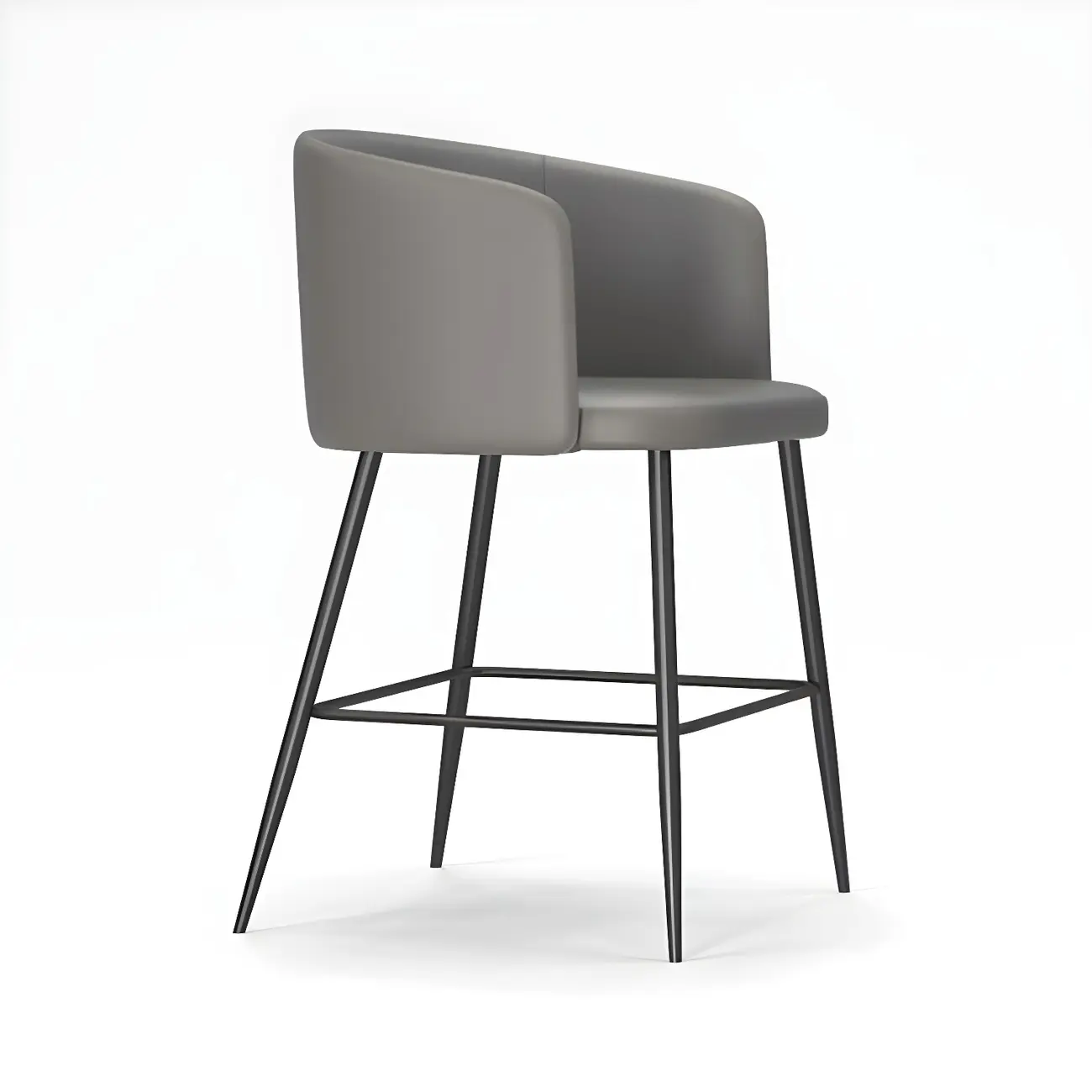 Bucket Faux Leather Wingback Counter Height Bar Stools Image - 19 | homeyfad