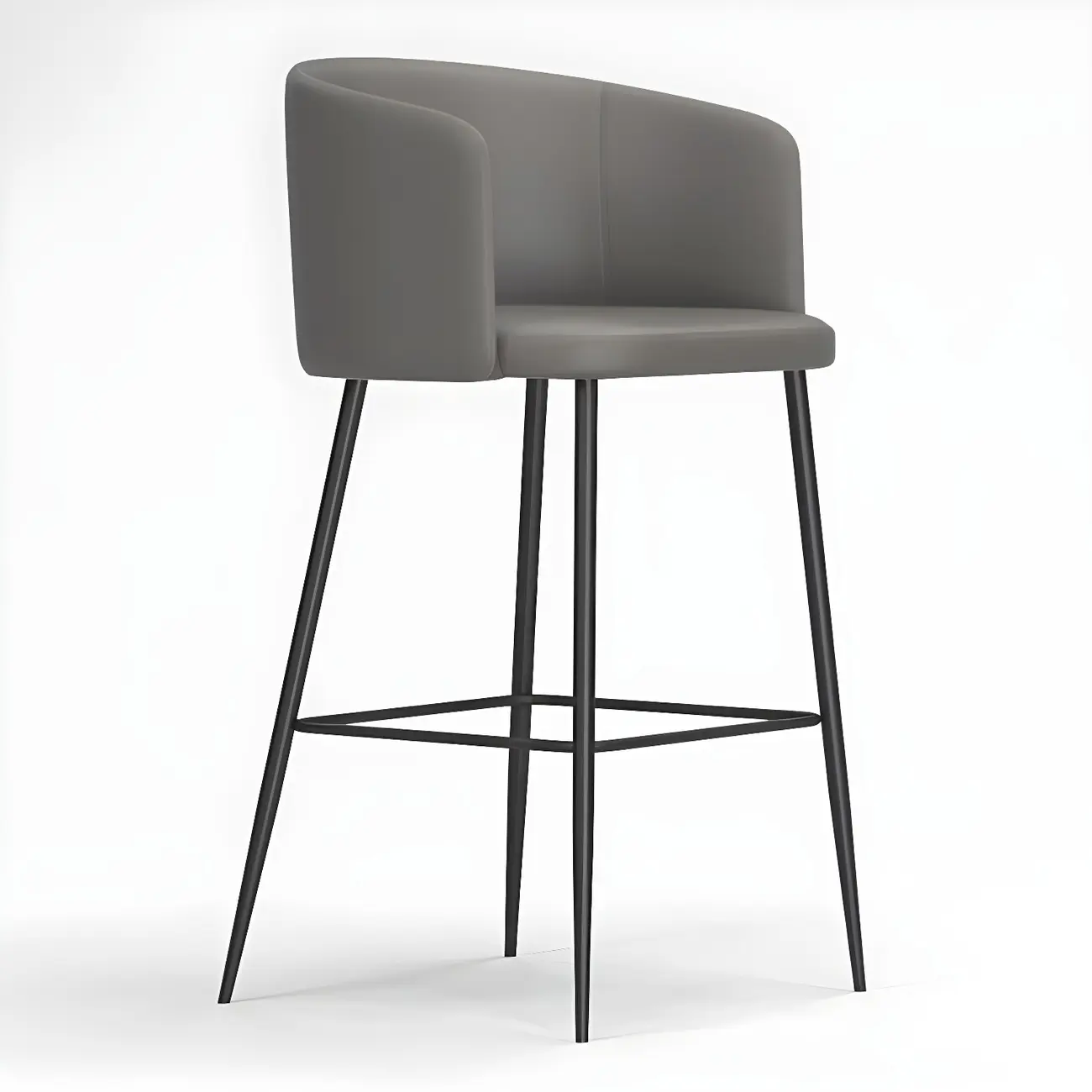 Bucket Faux Leather Wingback Counter Height Bar Stools Image - 20 | homeyfad