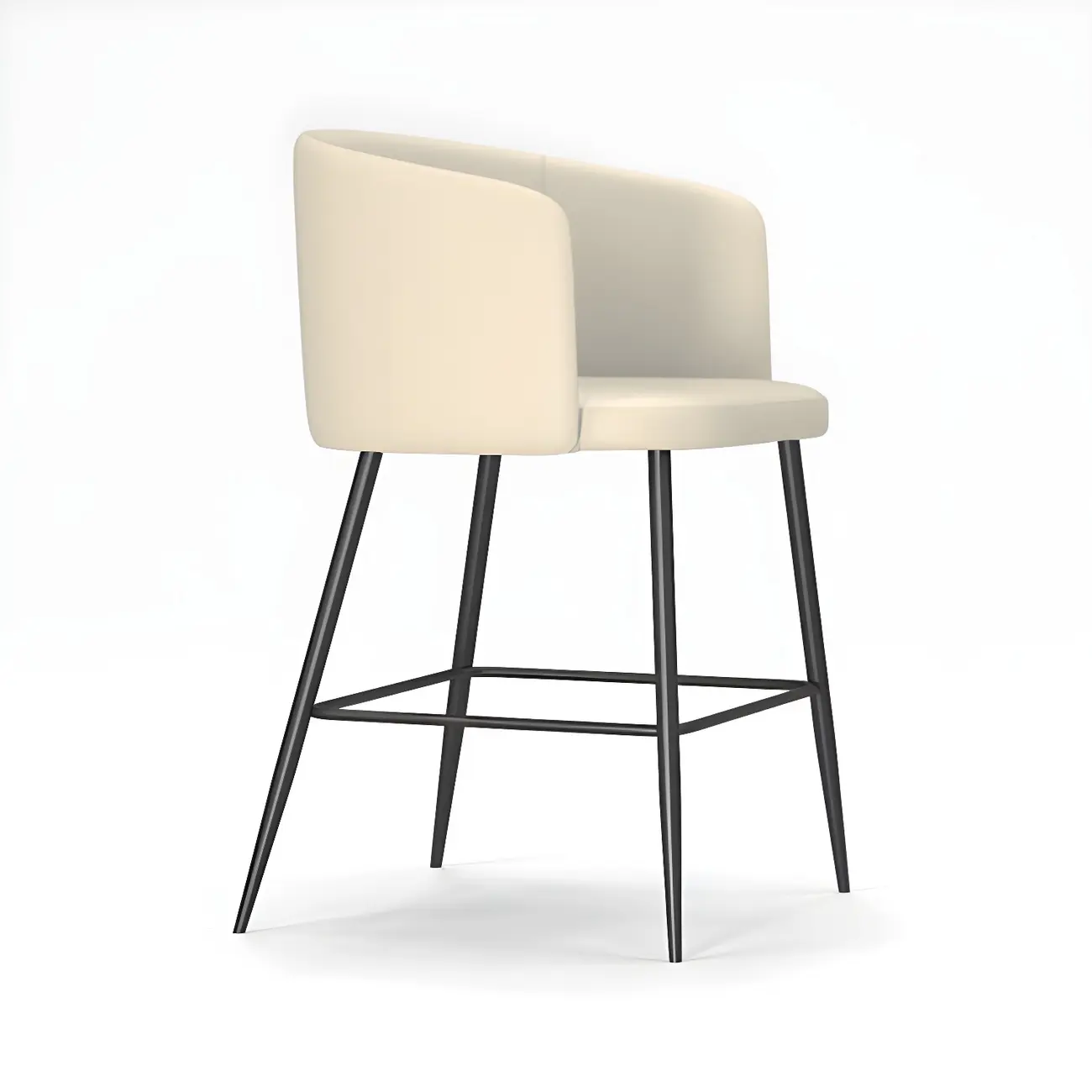 Bucket Faux Leather Wingback Counter Height Bar Stools Image - 21 | homeyfad