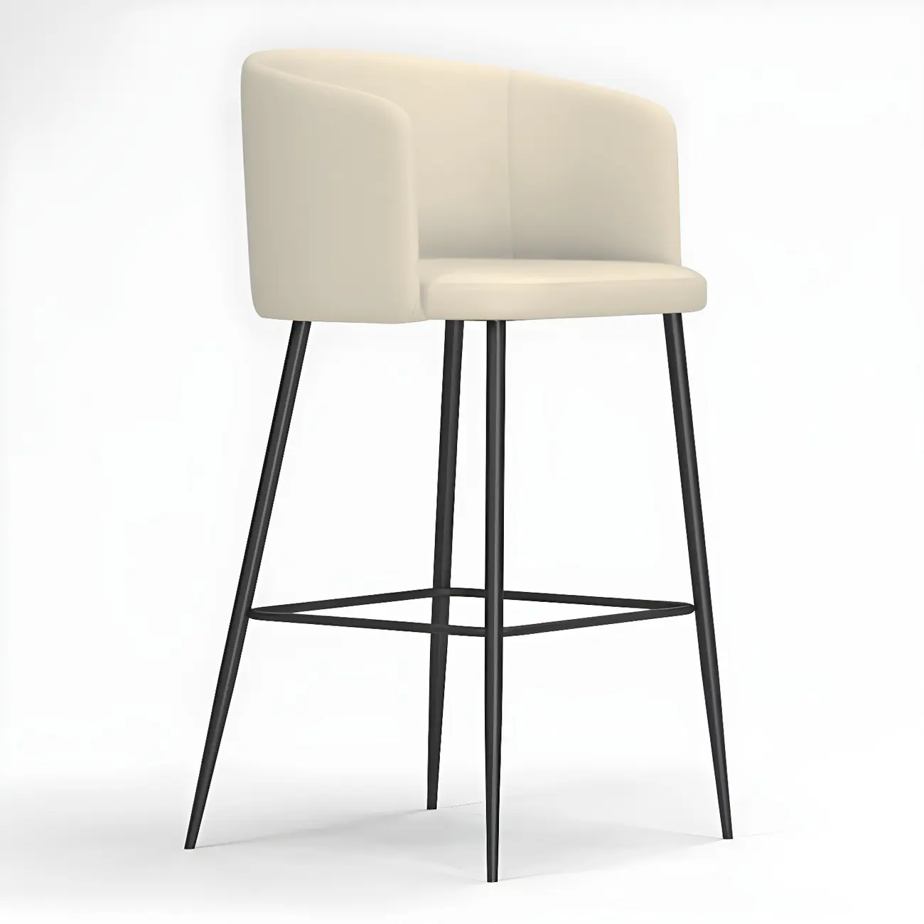 Bucket Faux Leather Wingback Counter Height Bar Stools Image - 22 | homeyfad