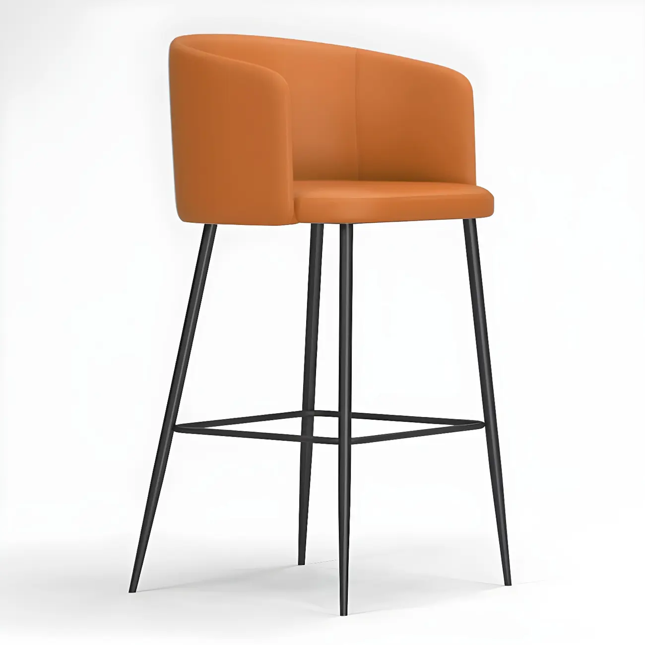 Bucket Faux Leather Wingback Counter Height Bar Stools Image - 24 | homeyfad