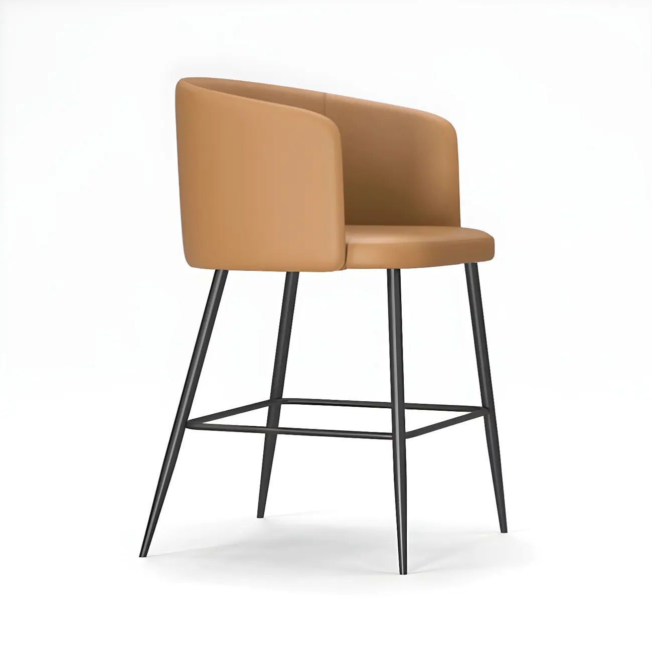 Bucket Faux Leather Wingback Counter Height Bar Stools Image - 25 | homeyfad