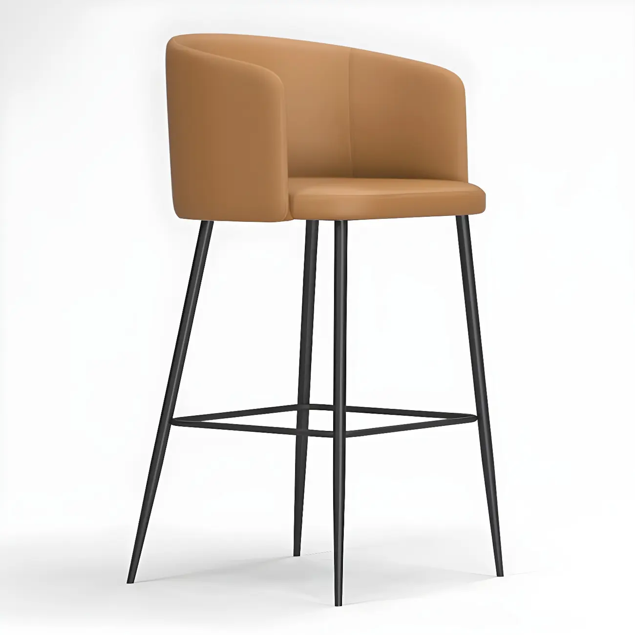 Bucket Faux Leather Wingback Counter Height Bar Stools Image - 26 | homeyfad