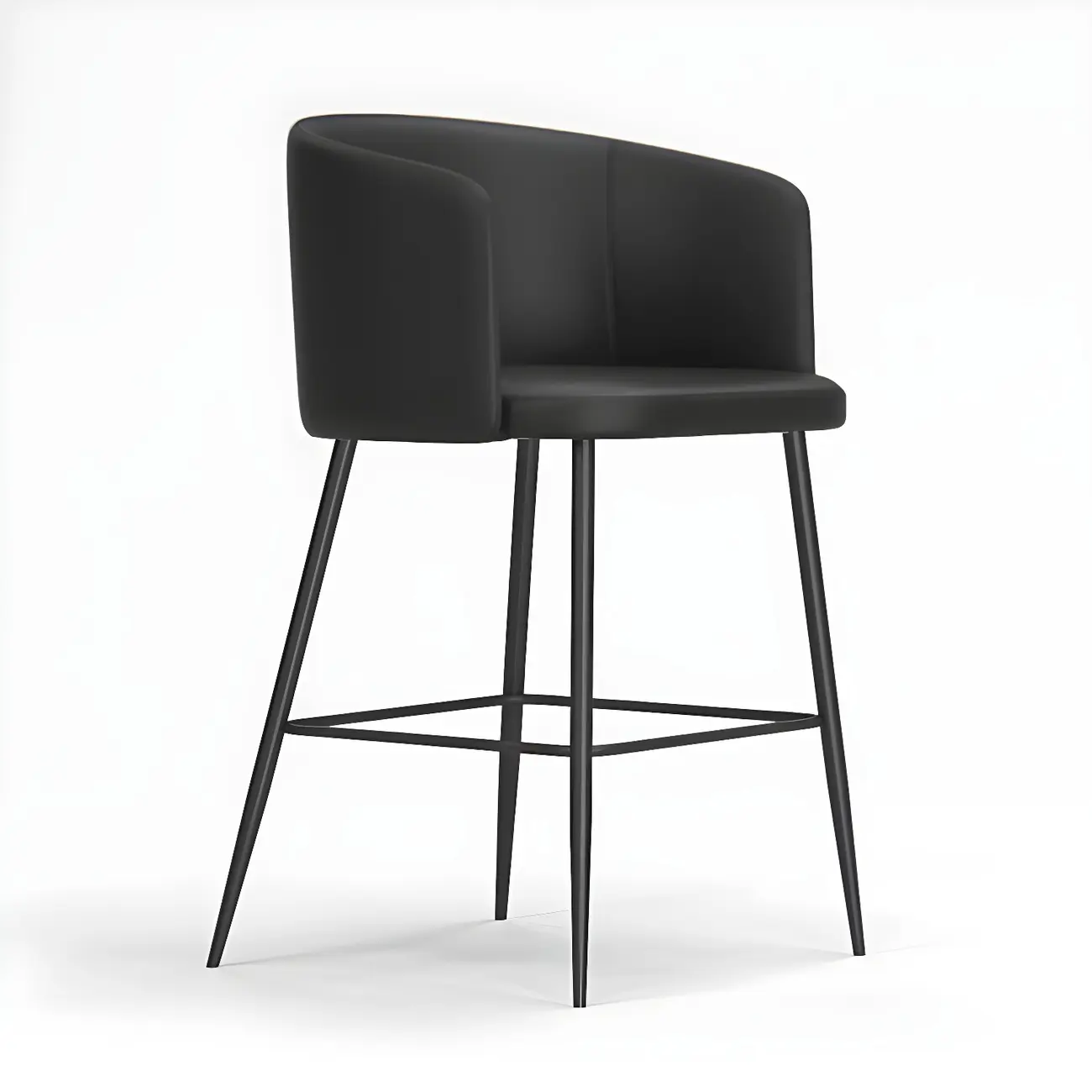 Bucket Faux Leather Wingback Counter Height Bar Stools Image - 27 | homeyfad