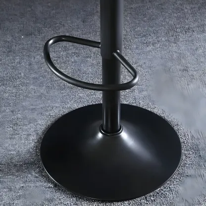 Traditional Leather Adjustable Bar Stools with Backrest for Home Image - 12