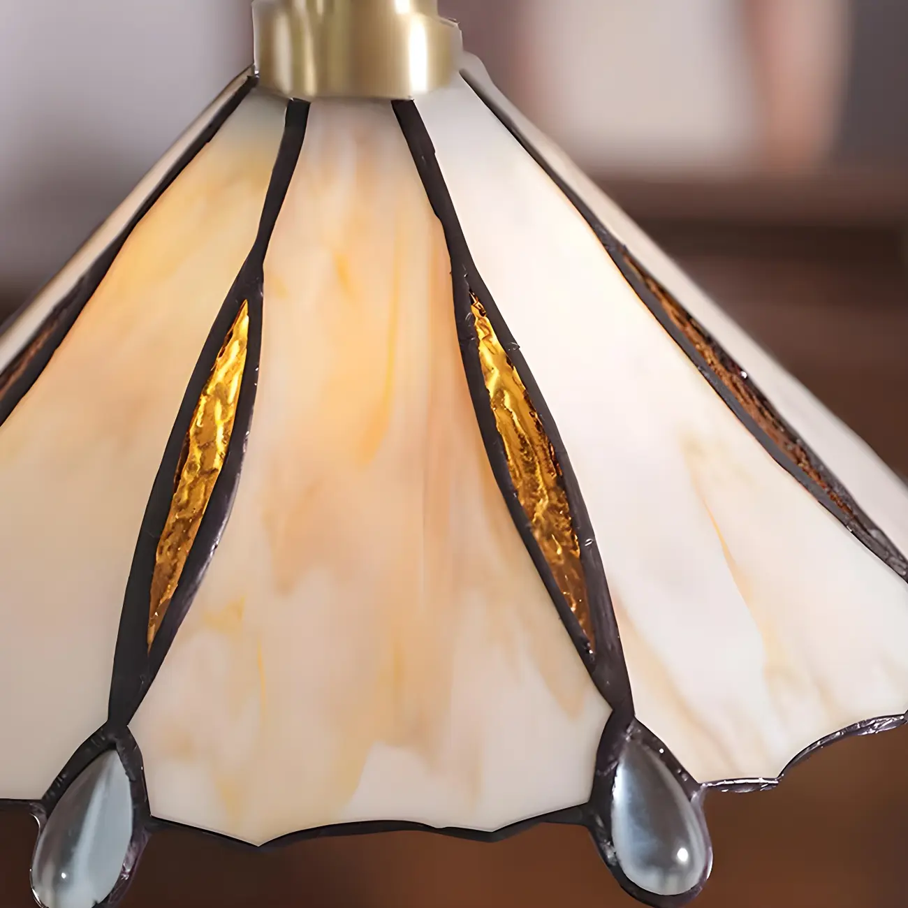 Vintage Glass & Wood Pendant Hanging Light for Indoor Decor   Image - 9 | homeyfad