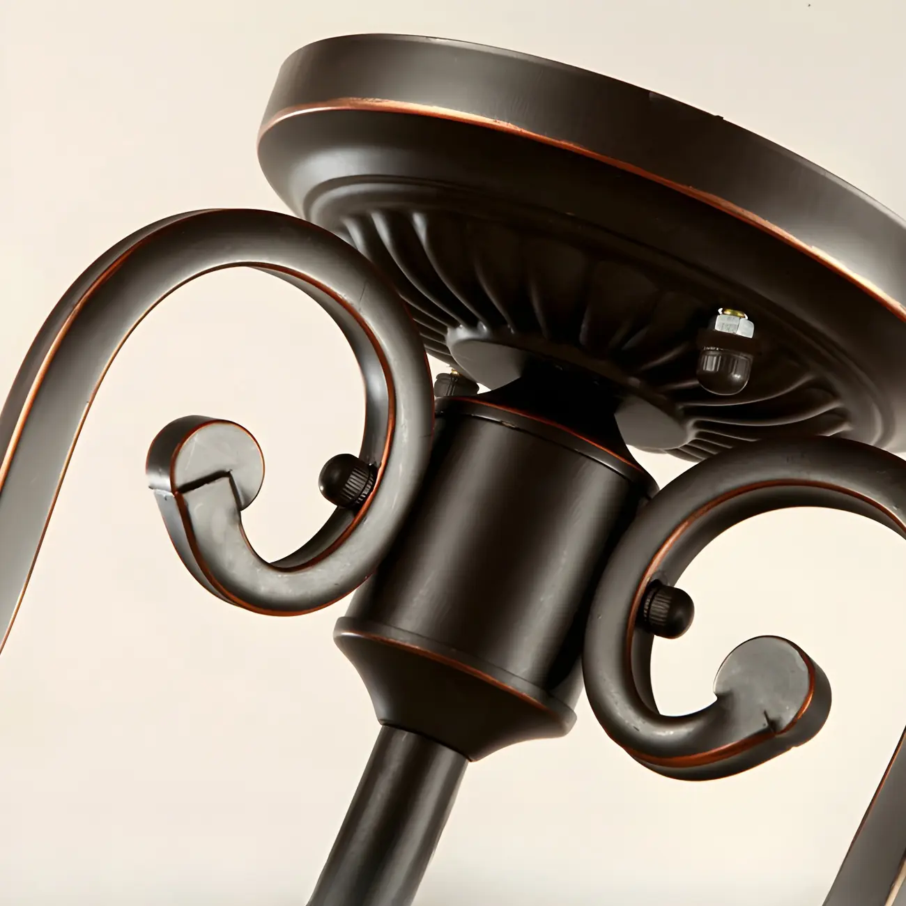 Frosted Glass Brown 3-Light Barn Semi Flush Ceiling Light Image - 9 | homeyfad