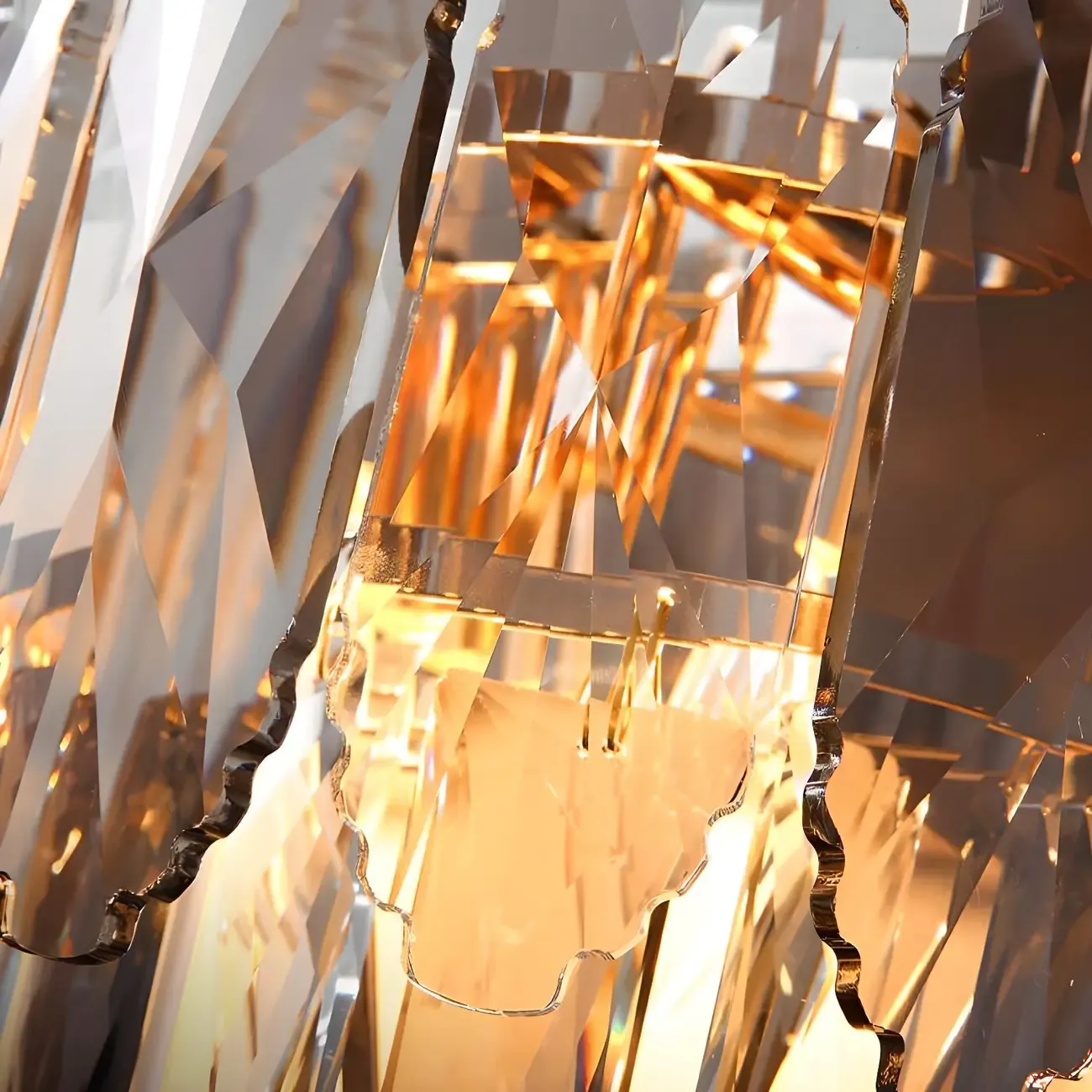 Minimalist Crystal Wall Light with Grey Tiered Design Image - 7