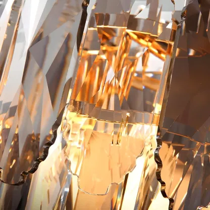 Minimalist Crystal Wall Light with Grey Tiered Design Image - 7