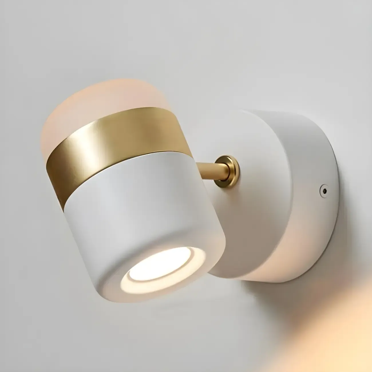 Modern 2-Light Cylinder Adjustable Wall Sconce Image - 2