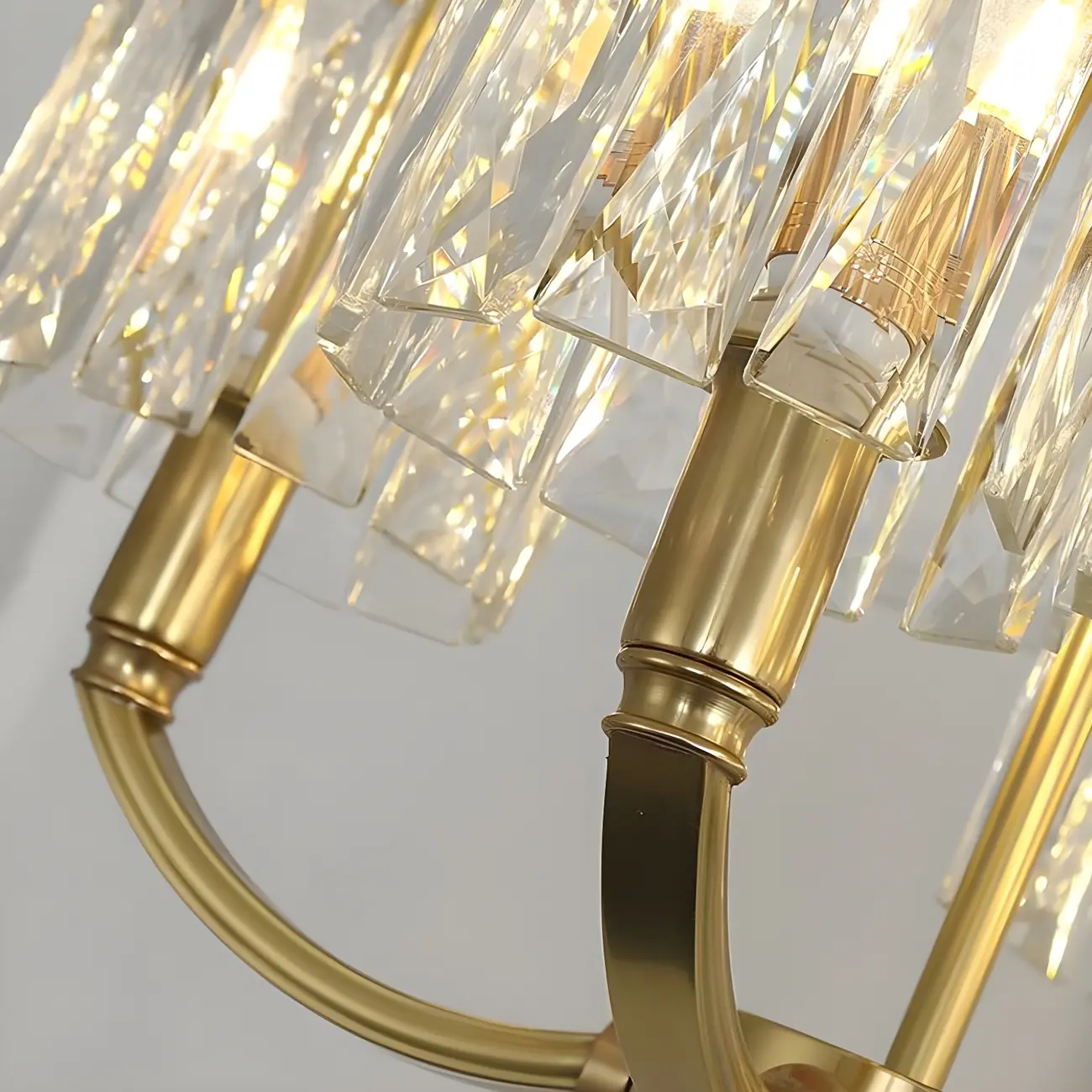 Modern Gold Crystal Cylinder Island Pendant Light for Kitchen Image - 7 | homeyfad