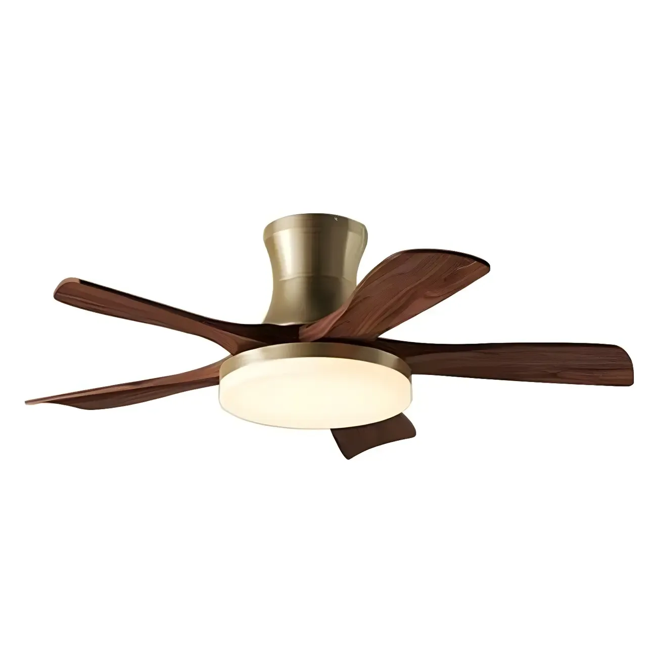 Metal Industrial Ceiling Fan for Residential Use, Integrated LED Light, One Source Image - 9