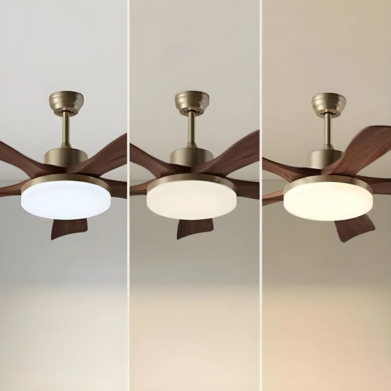 Metal Industrial Ceiling Fan for Residential Use, Integrated LED Light, One Source Image - 10 | homeyfad