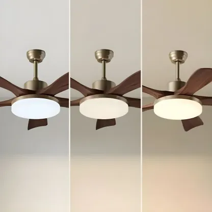 Metal Industrial Ceiling Fan for Residential Use, Integrated LED Light, One Source Image - 10