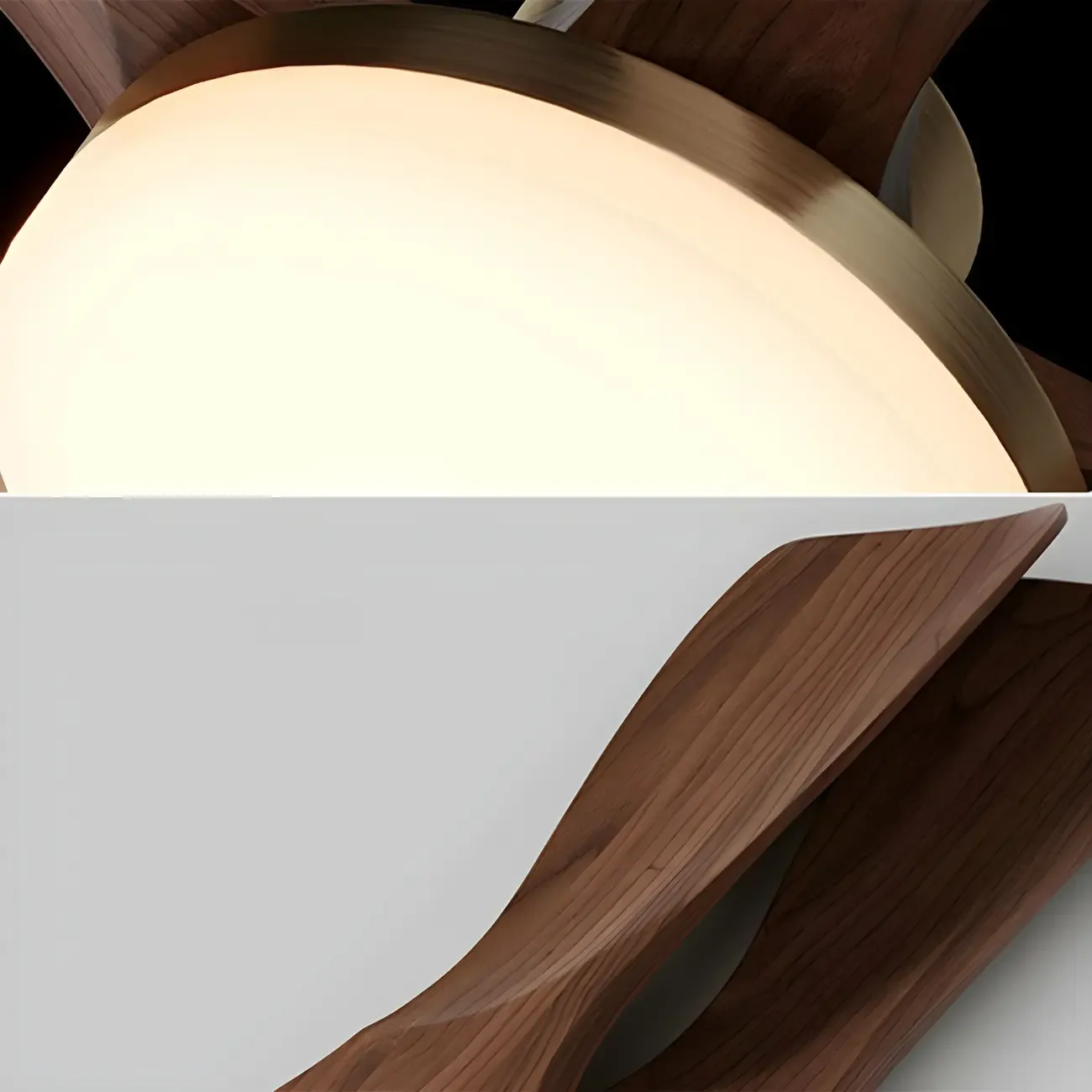 Metal Industrial Ceiling Fan for Residential Use, Integrated LED Light, One Source Image - 12