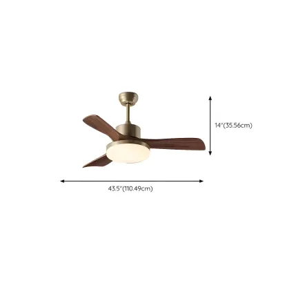 Metal Industrial Ceiling Fan for Residential Use, Integrated LED Light, One Source #size